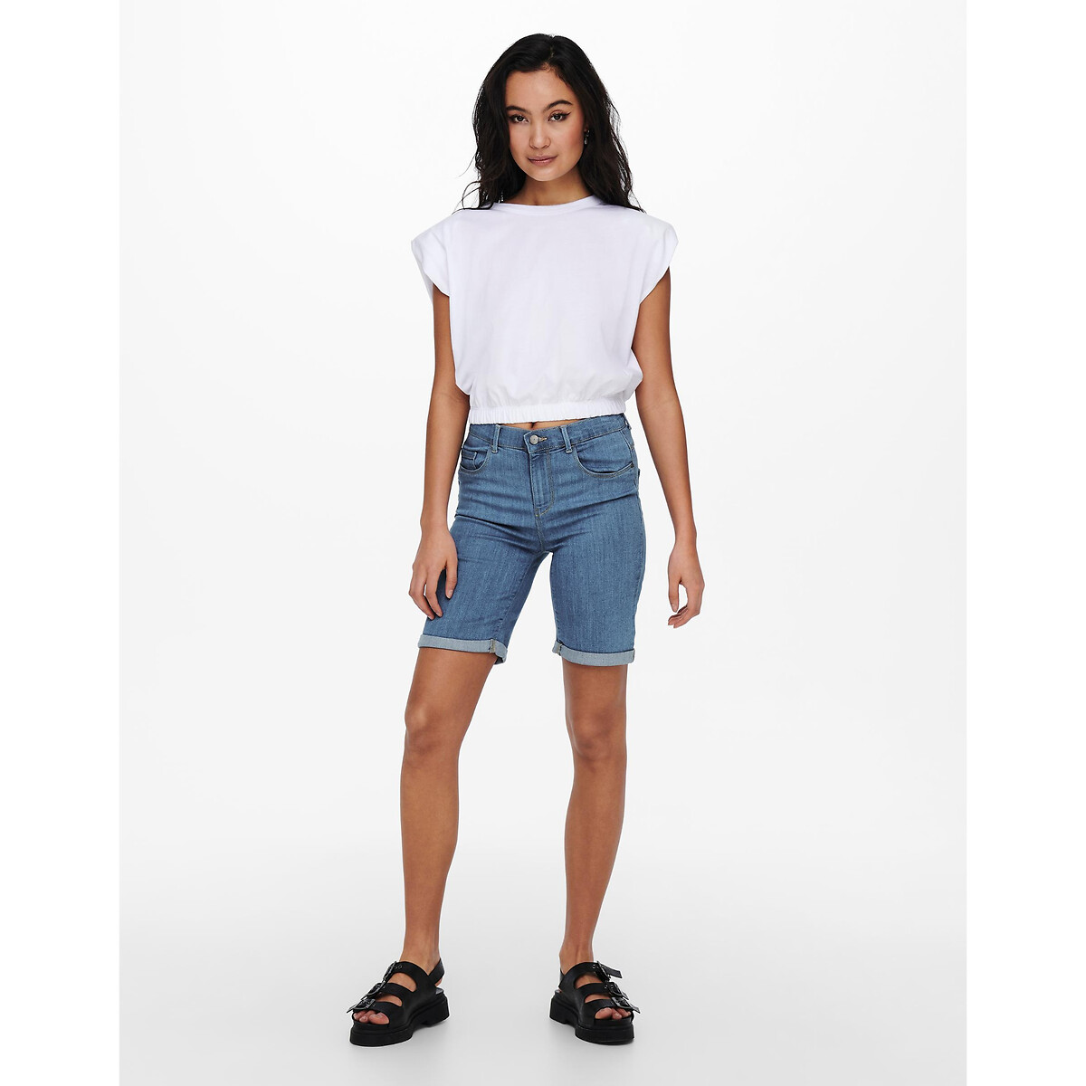 Womens high best sale waisted bermuda shorts