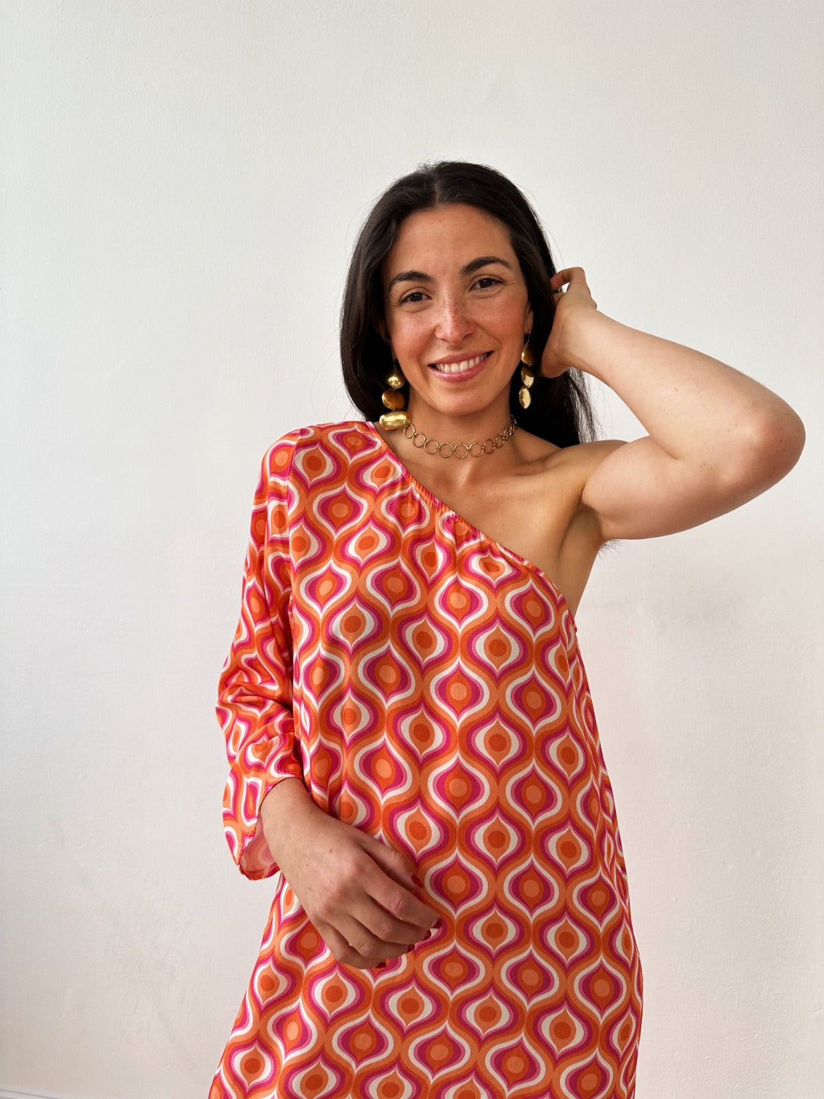 Robe midi asymétrique TINA, MINDTRAVELER