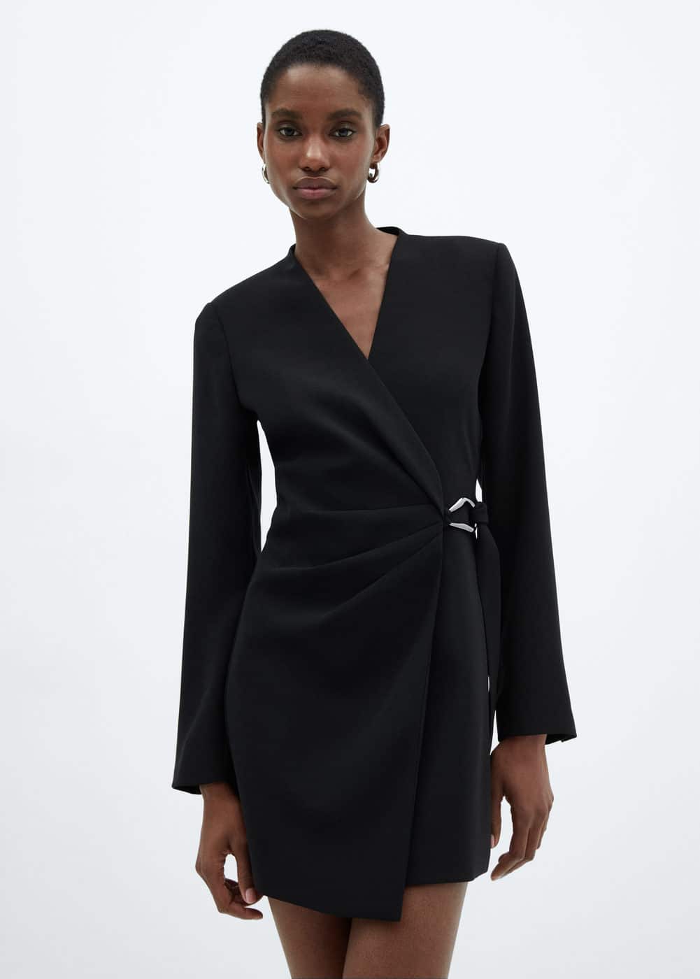 Robe cache coeur boucle noir Mango La Redoute