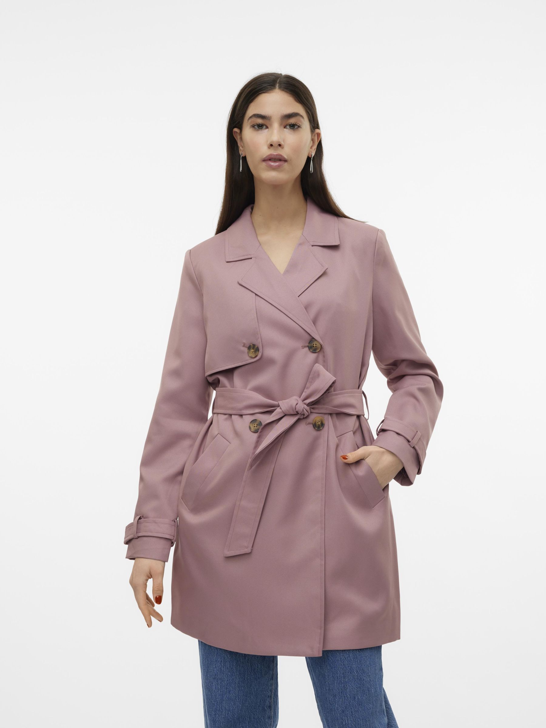 Trench mi long ceinture