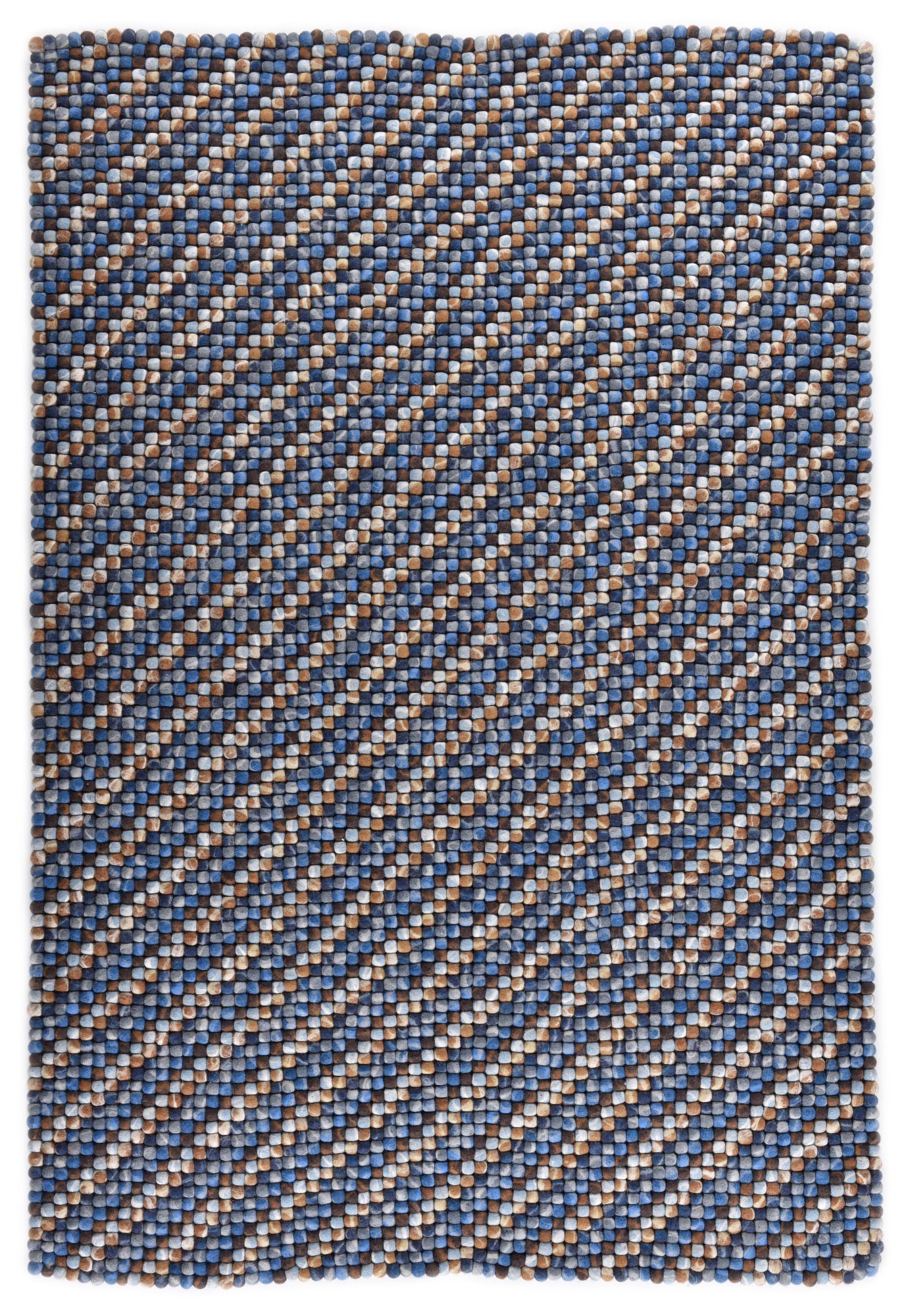 Tapis salon Pixel laine feutrée balles rondes, THEKO