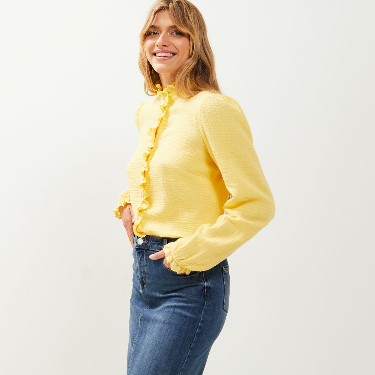 Chemisier jaune La Redoute