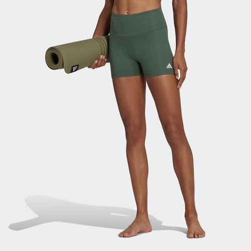 Calções de cintura subida, yoga essentials verde escuro Adidas