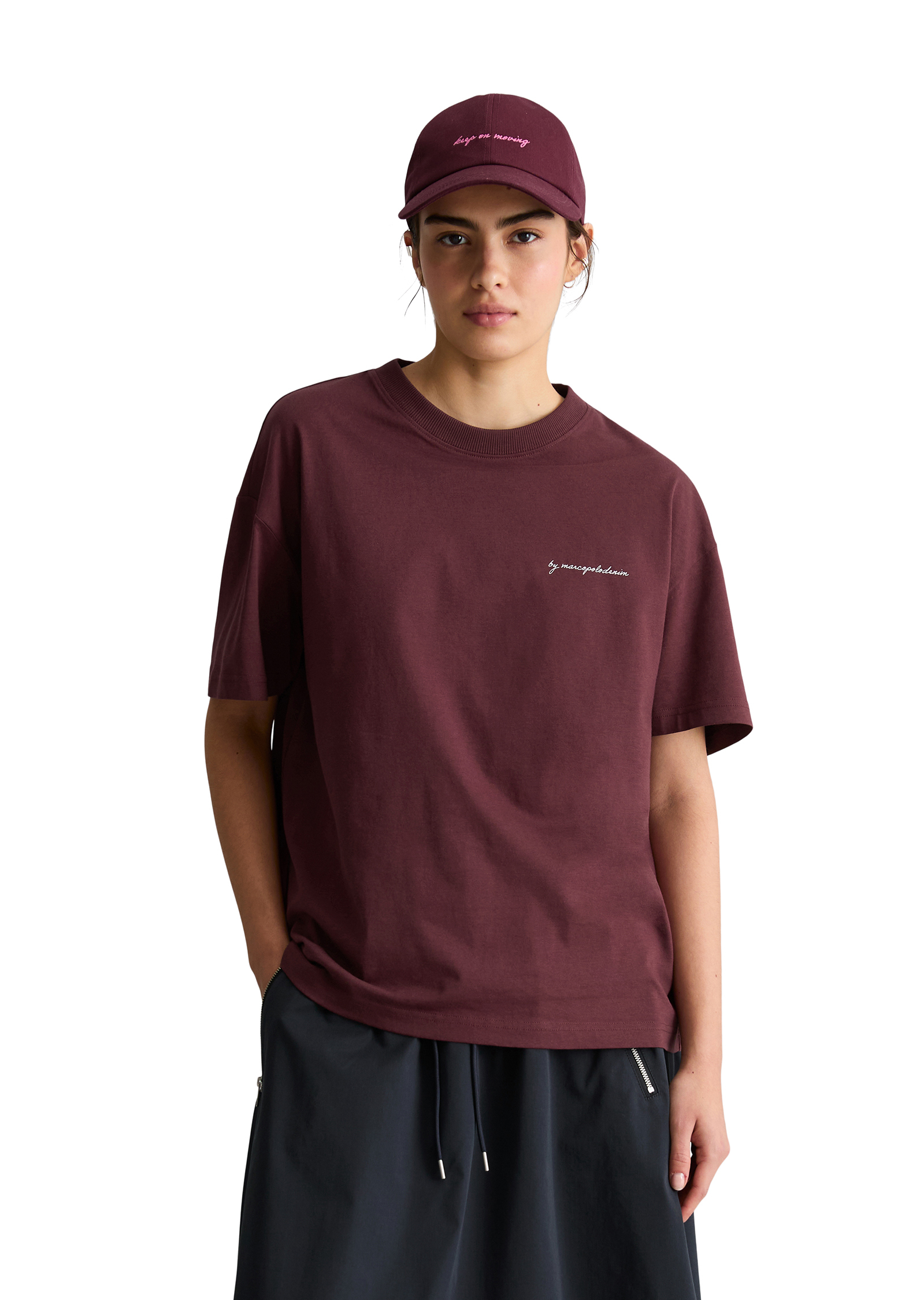 T-shirt relaxed avec impression dans le dos, MARC O’POLO DENIM