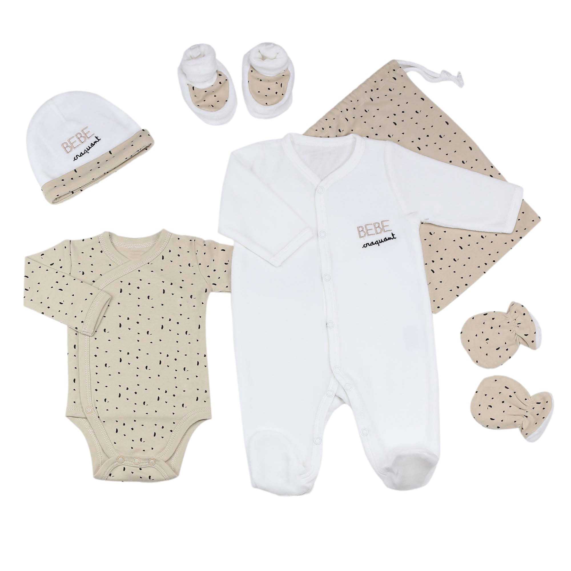 Trousseau de naissance 6 pièces, TROIS KILOS SEPT