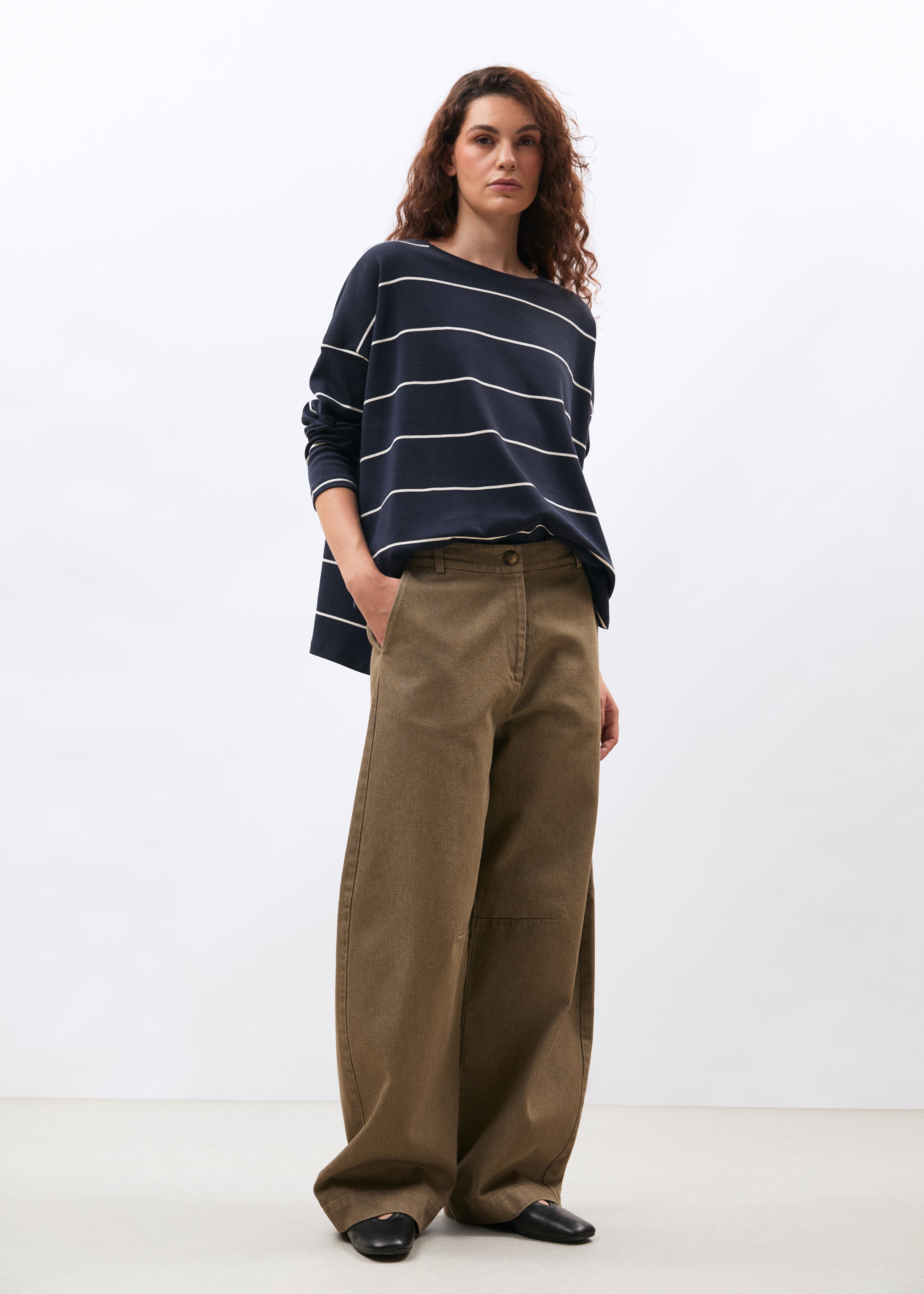 Pantalon barrel en denim, HUMILITY