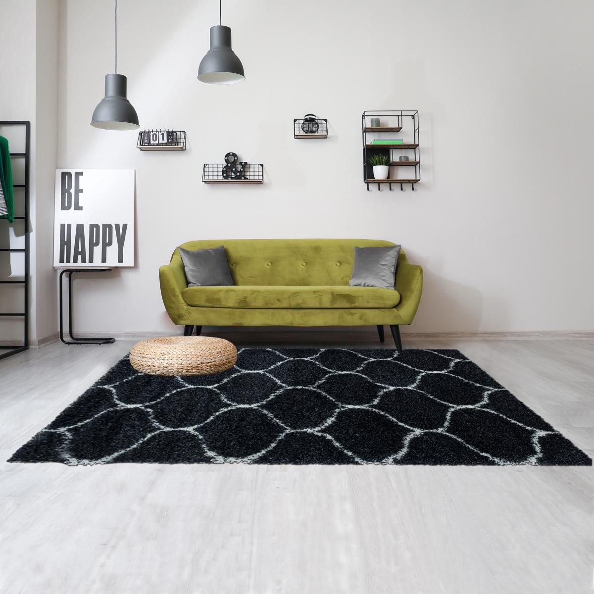 Tapis scandinave noir et blanc La Redoute