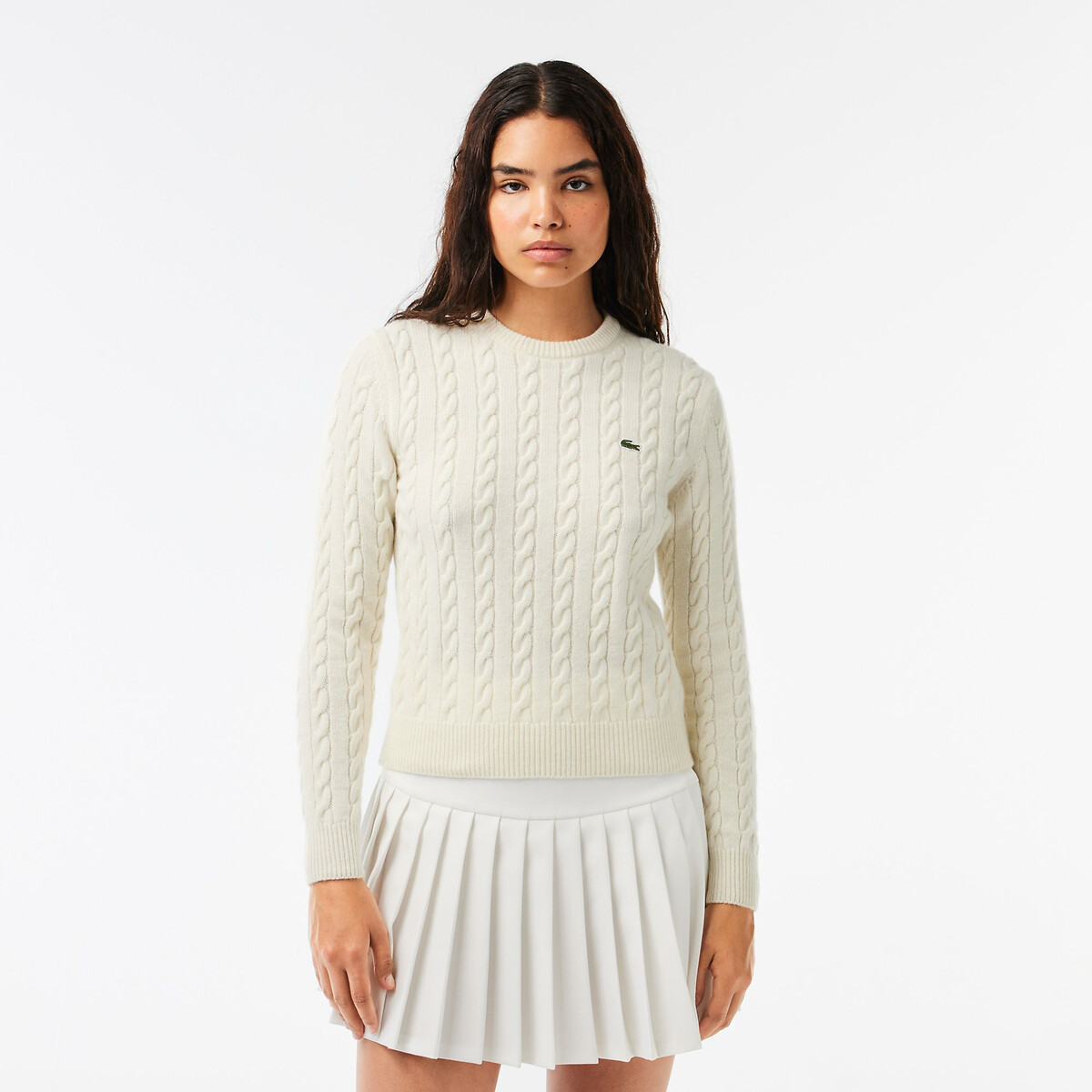 Wool Mix Jumper in Cable Knit