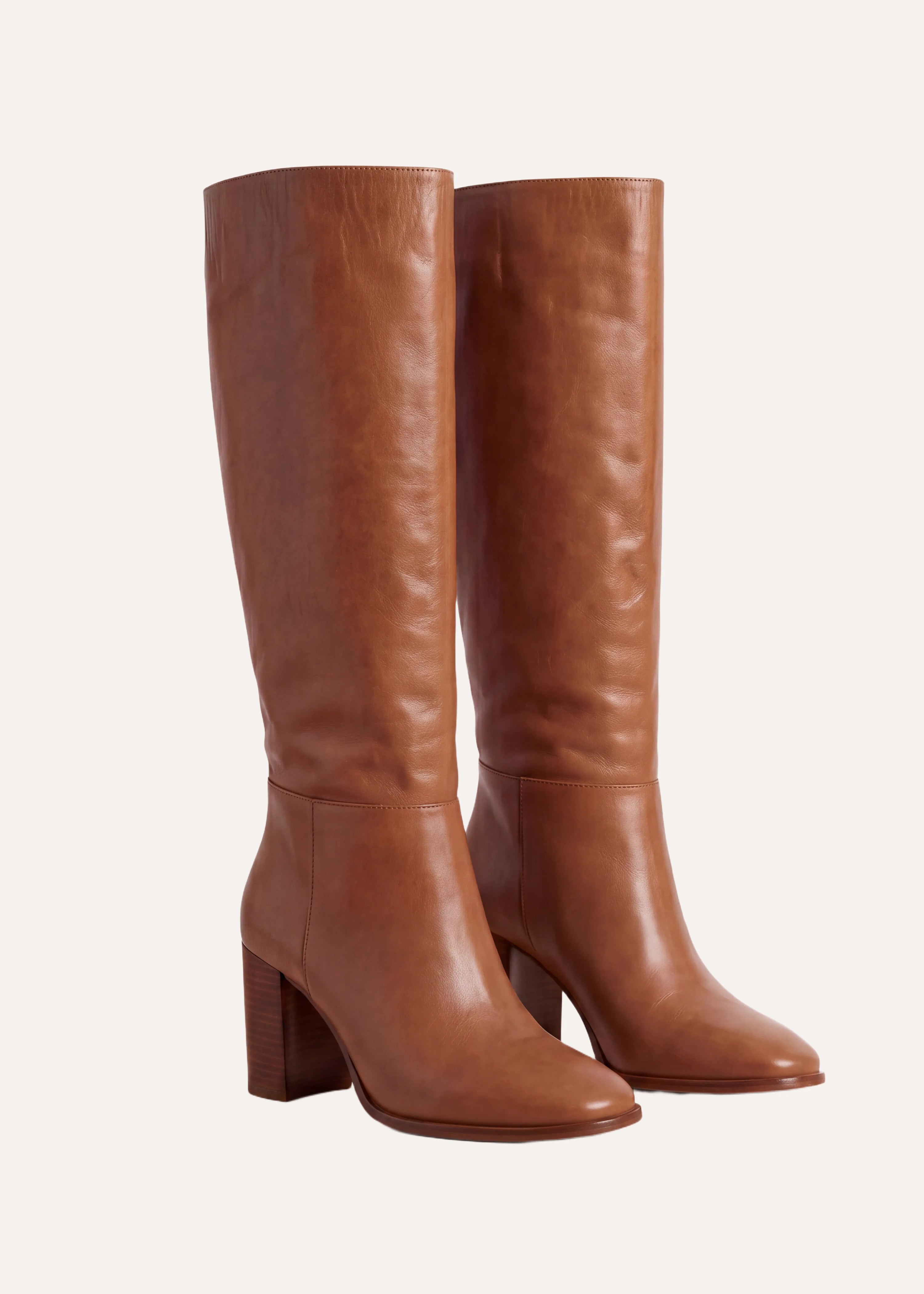 Bottes à talons en cuir, LA FEE MARABOUTEE