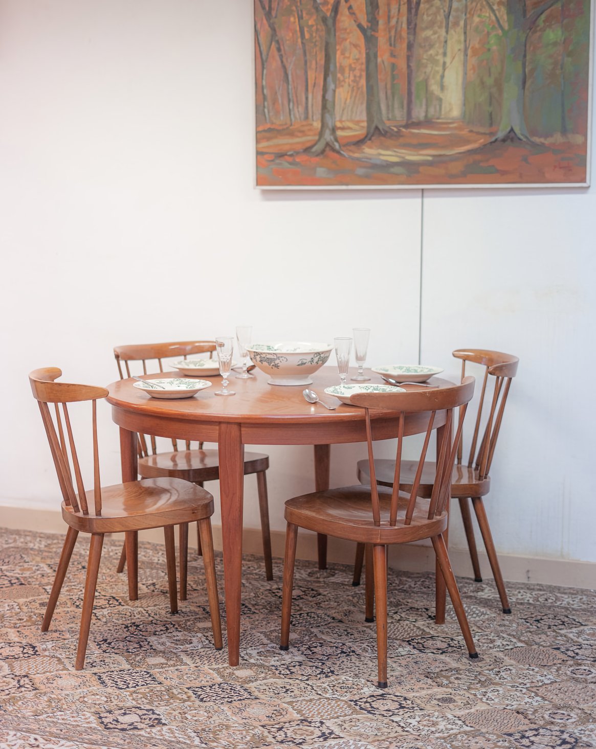 Table à manger en bois Romy N°393 - Bon état, DEBONGOUT