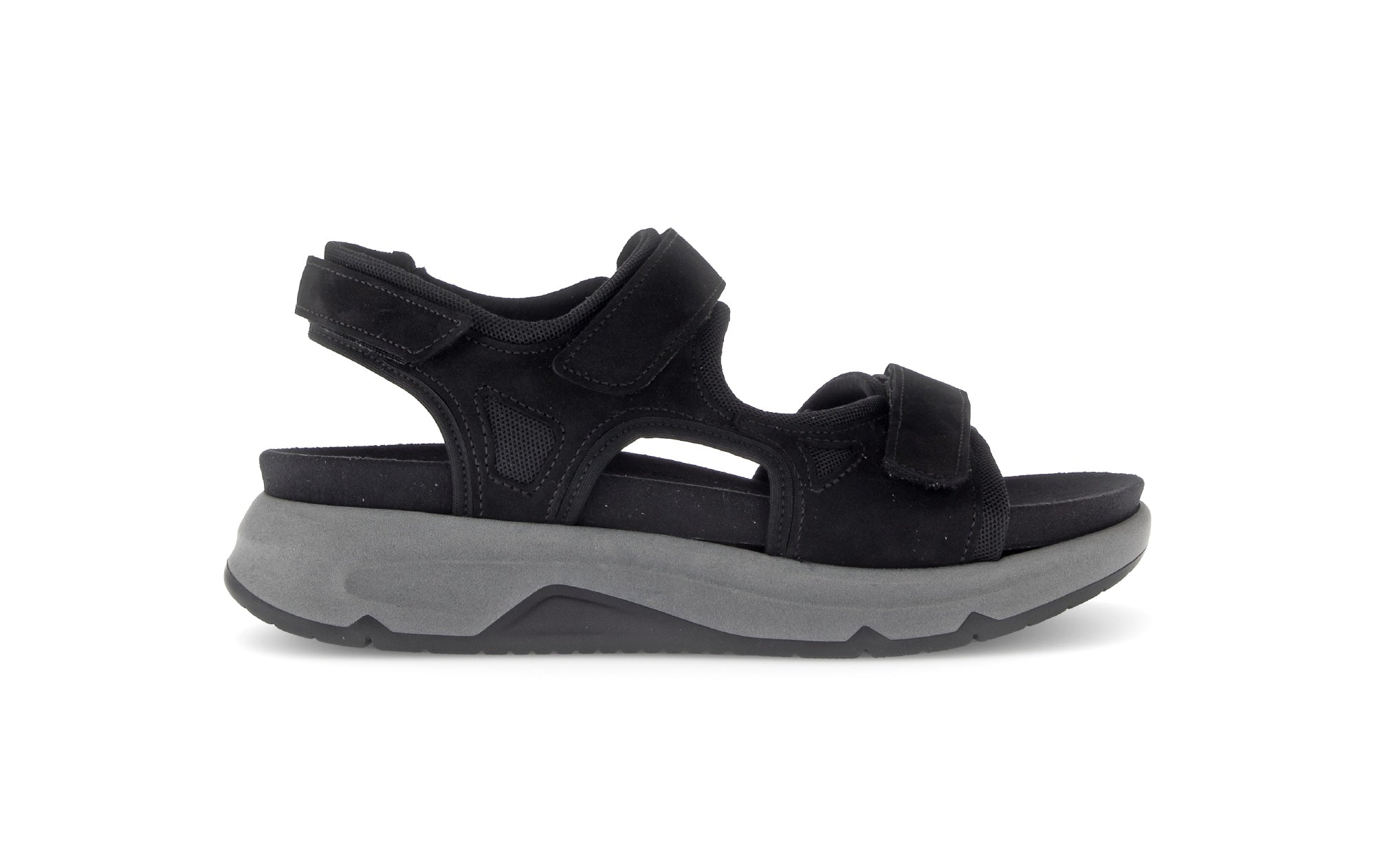 Sandales en cuir à talon compensé, GABOR