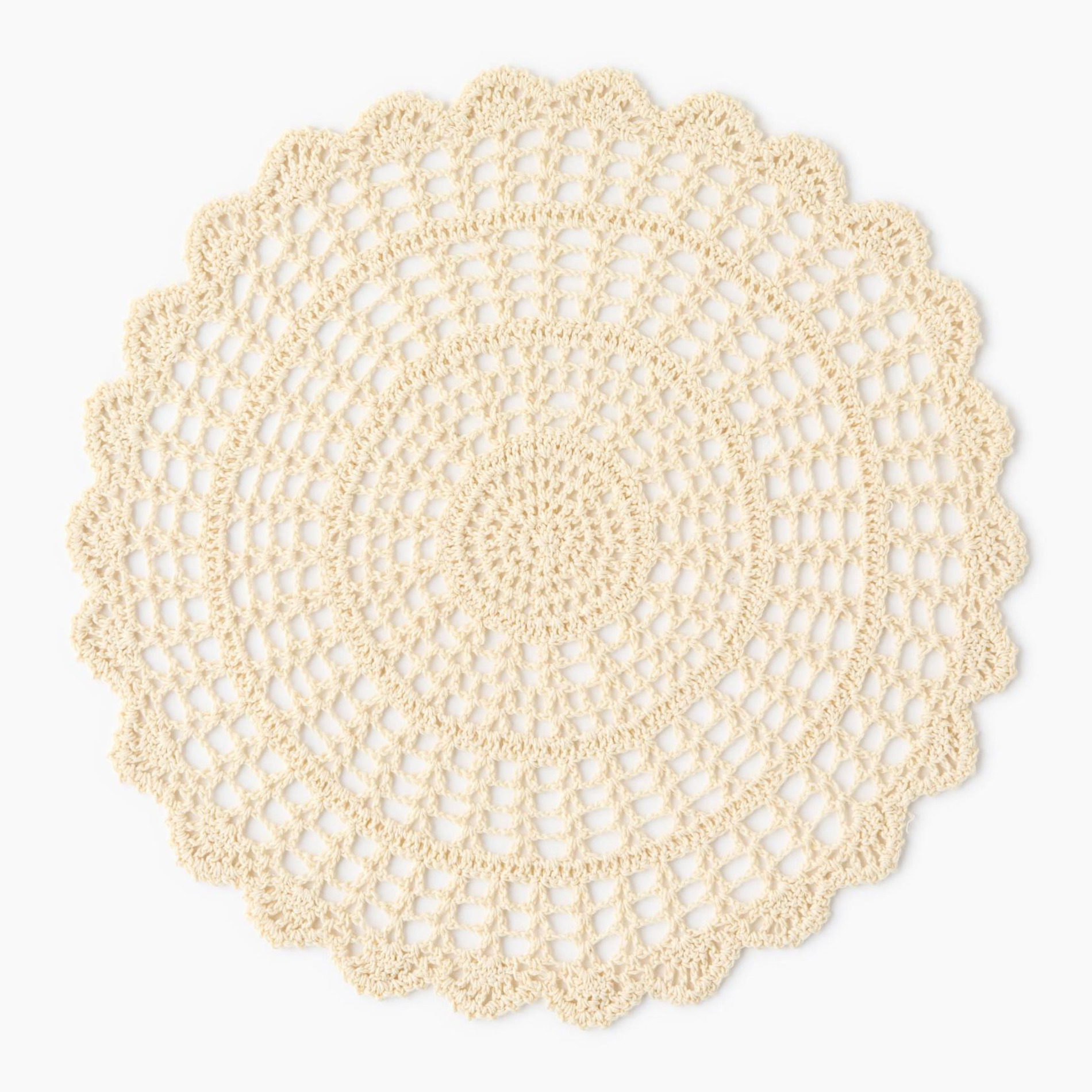 Set de table rond en crochet, D38cm, MONOPRIX