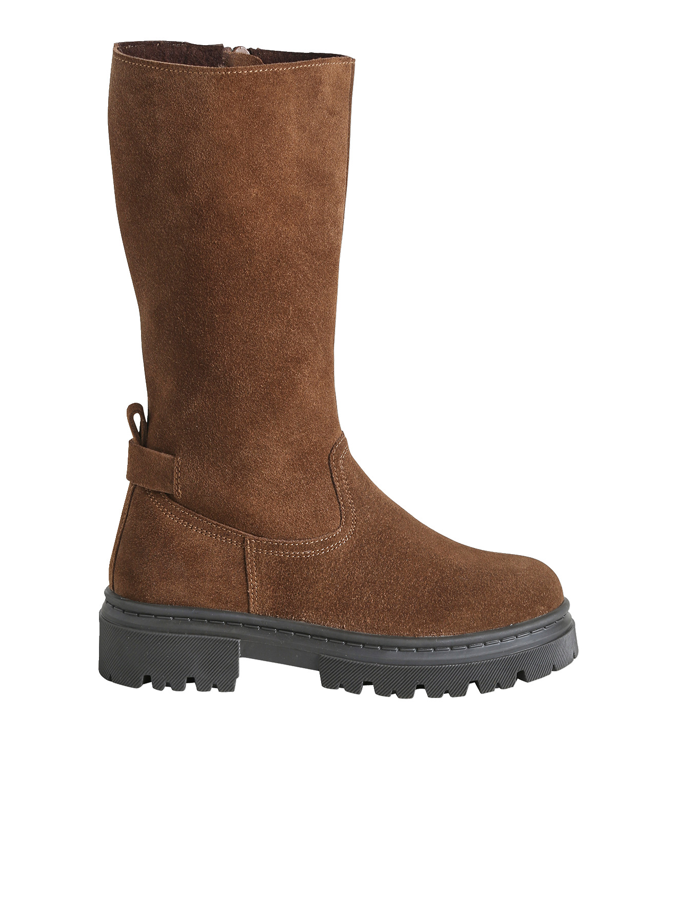 Boots en cuir zippées, VERTBAUDET