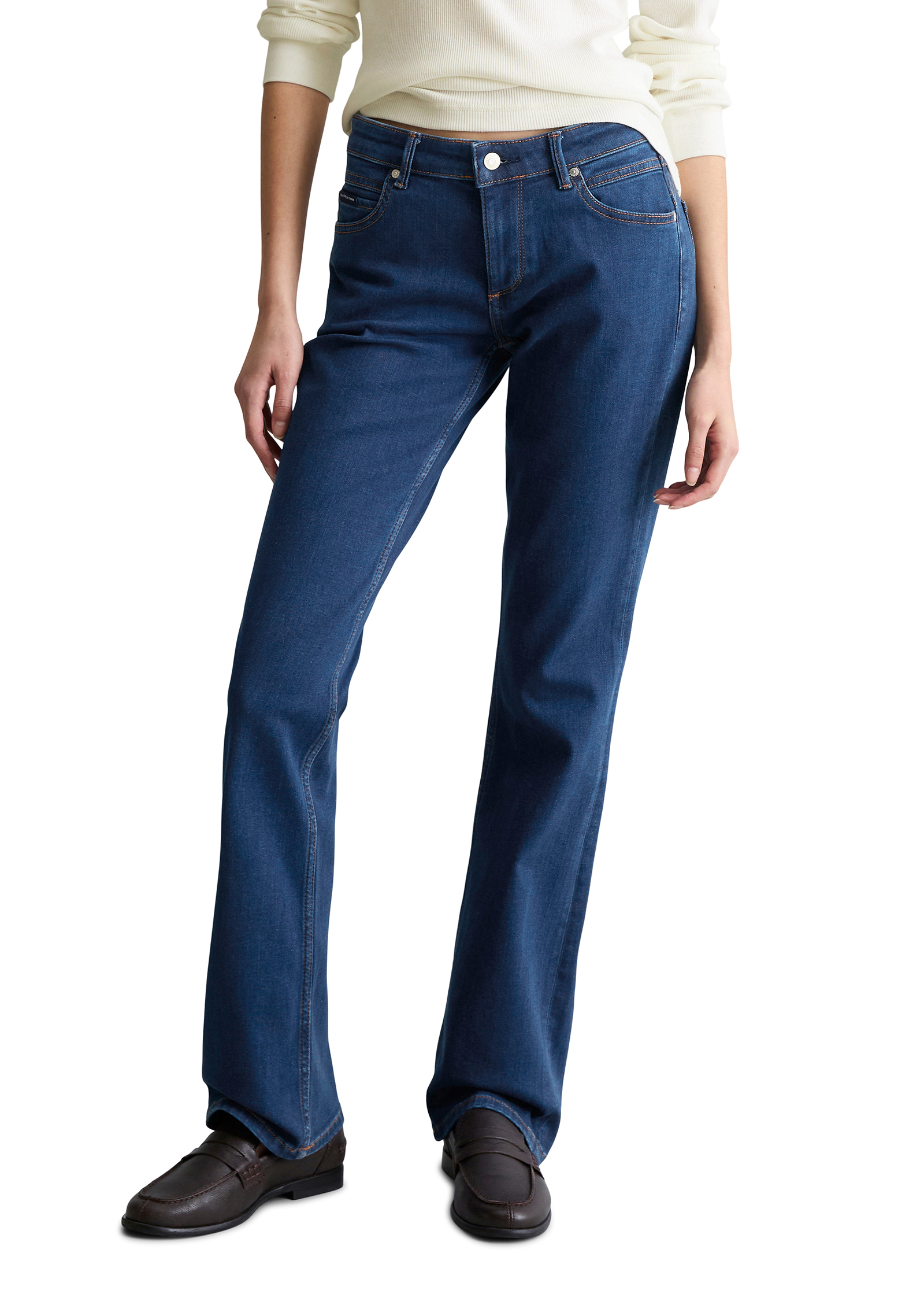 Jeans modèle Nella bootcut en coton organique mélangé stretch, MARC O’POLO DENIM