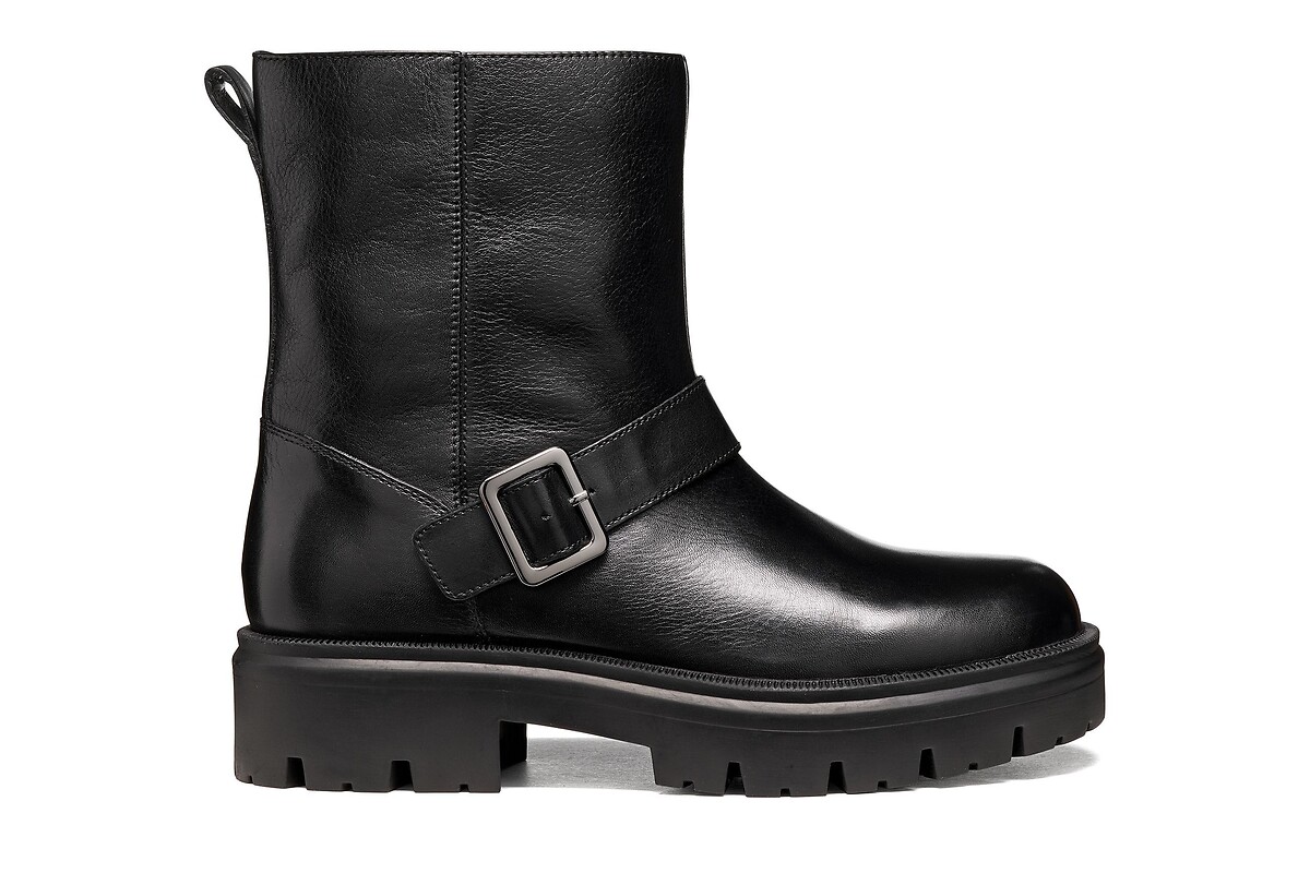 Bottines motardes en cuir, KLARGENA, GEOX