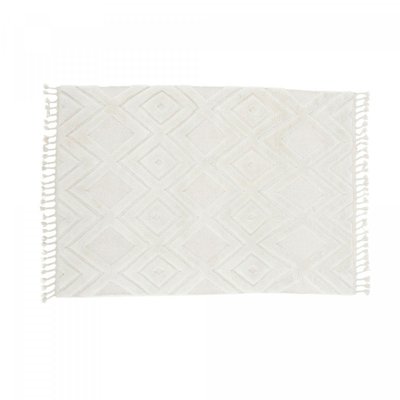 Tapis rectangulaire blanc  bohème en laine 300cm OTHMAN MEUBLES & DESIGN