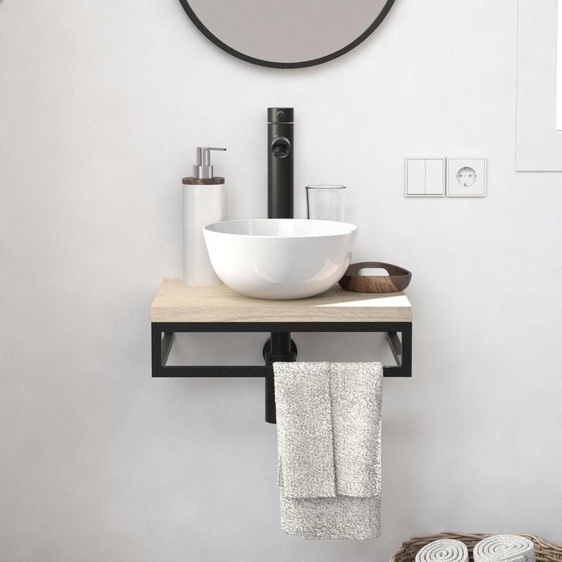 Lave-mains plan fin + vasque + robinet SOHO, MOB IN