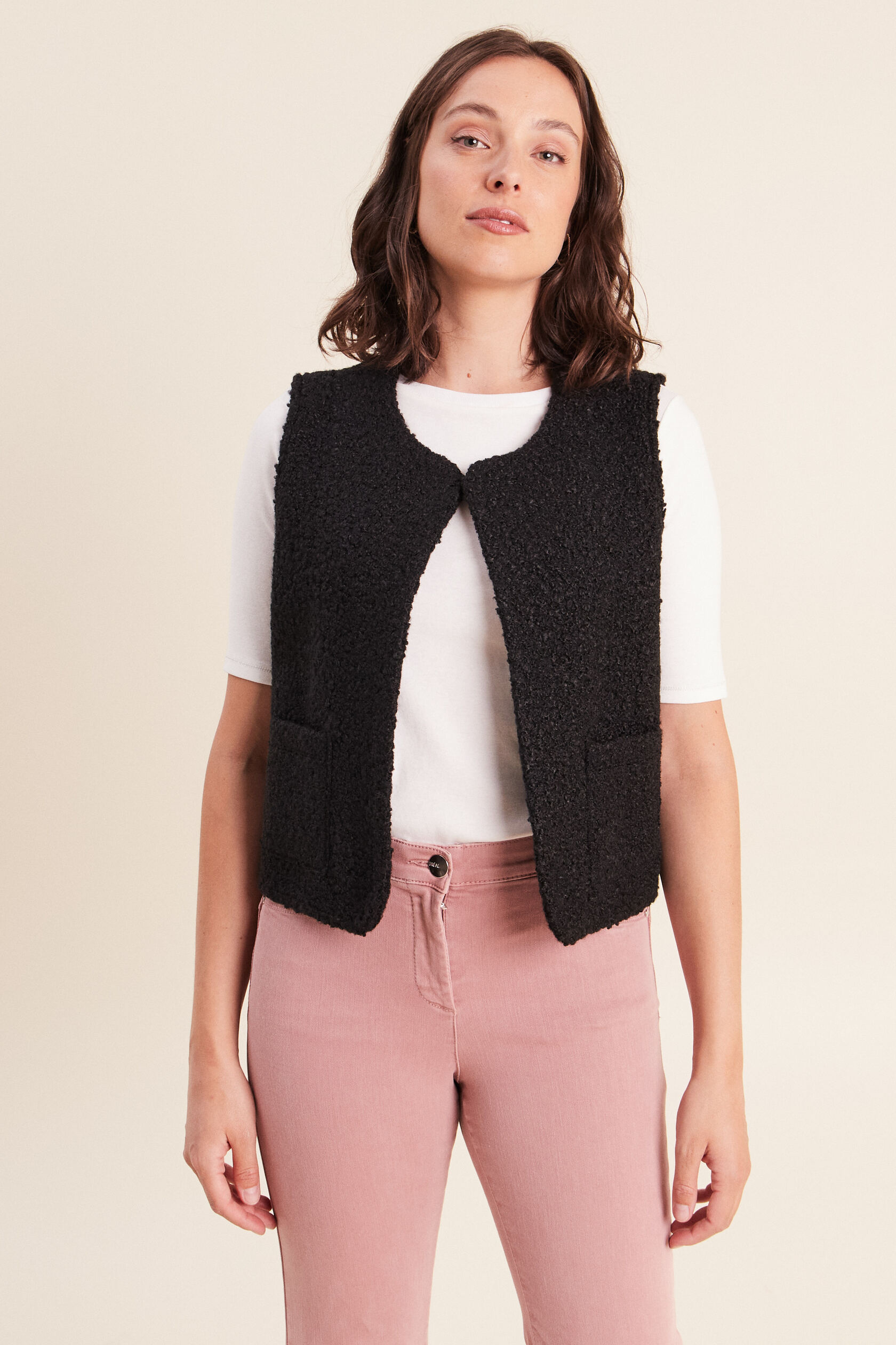 Gilet sans manches bouclette poches, BREAL