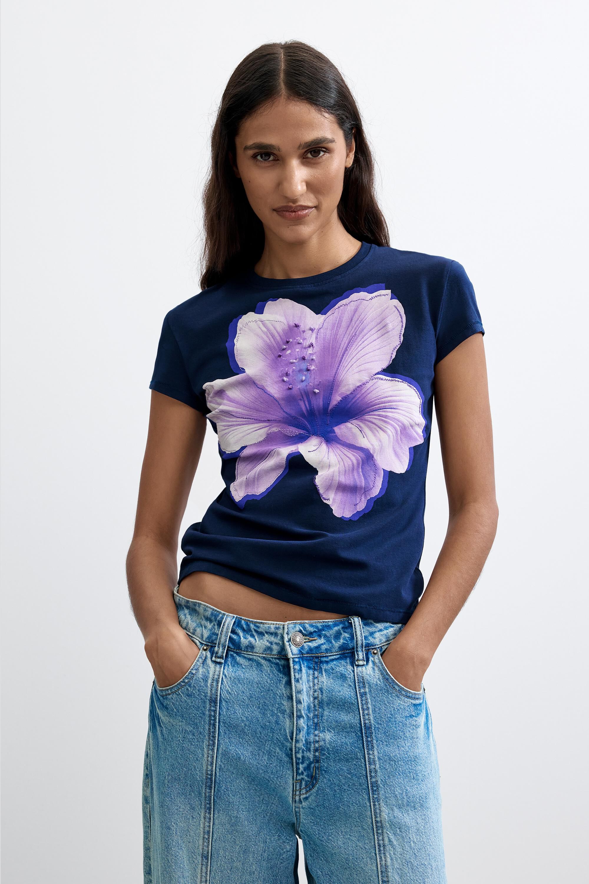 T-SHIRT À IMPRIMÉ FLORAL, DESIGUAL