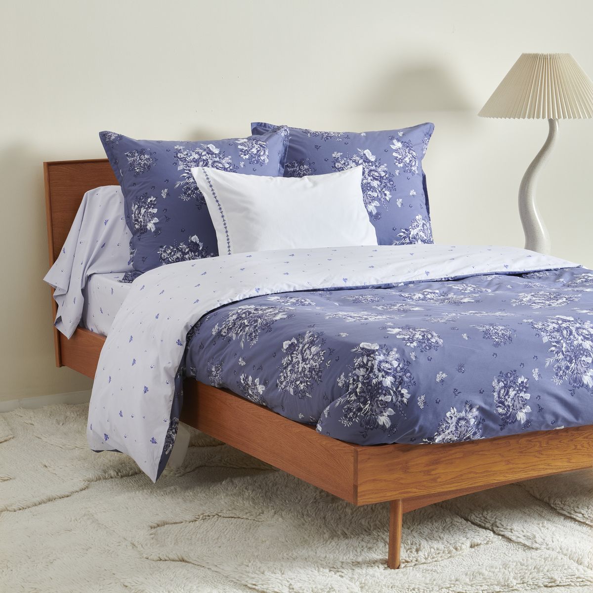 Housse De Couette Poème Bleu Percale De Coton - POEME BLEU, TRADITION DES VOSGES