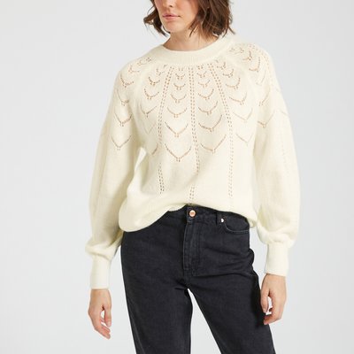 Пуловер короткий из ажурного трикотажа ONLY