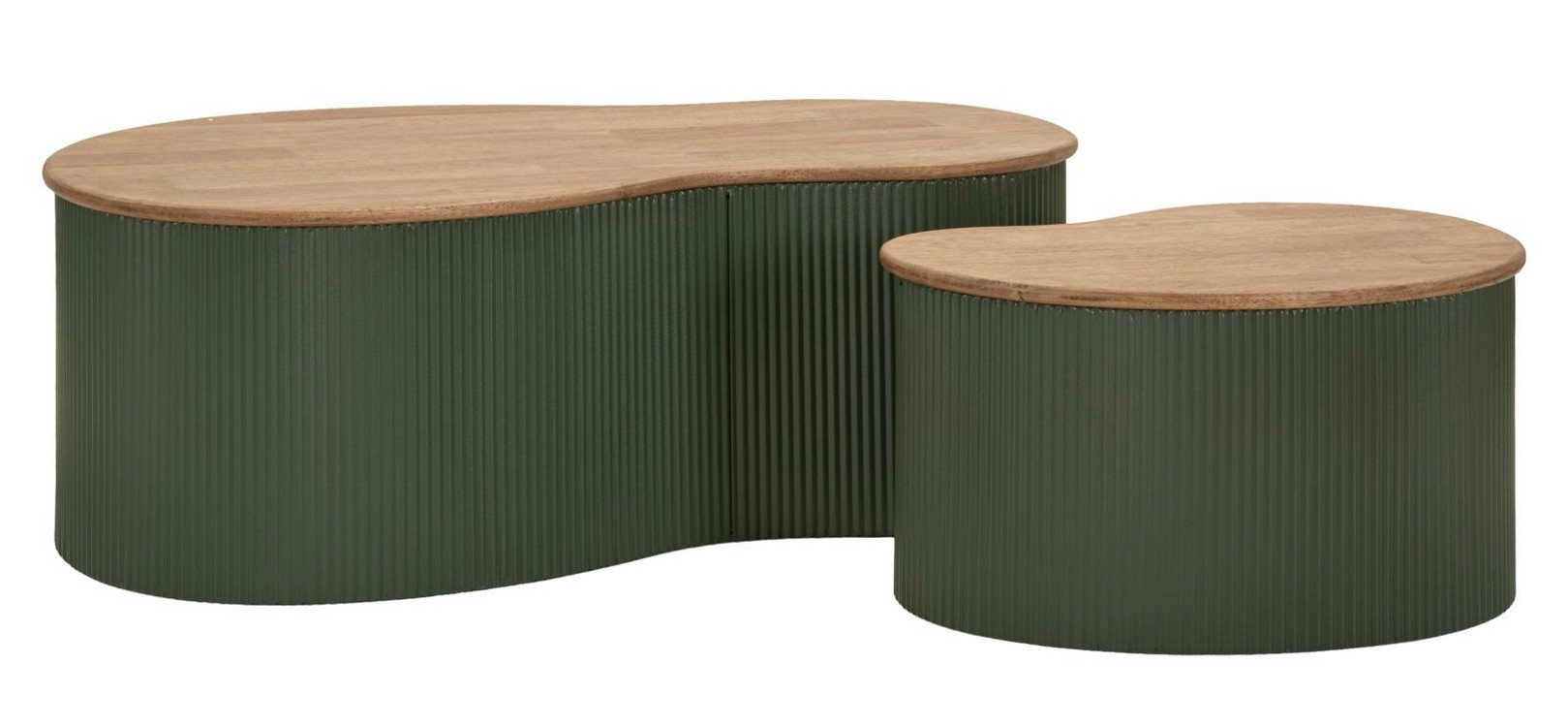 Set de 2 tables basses en bois et acier - FOREST, MATHI DESIGN
