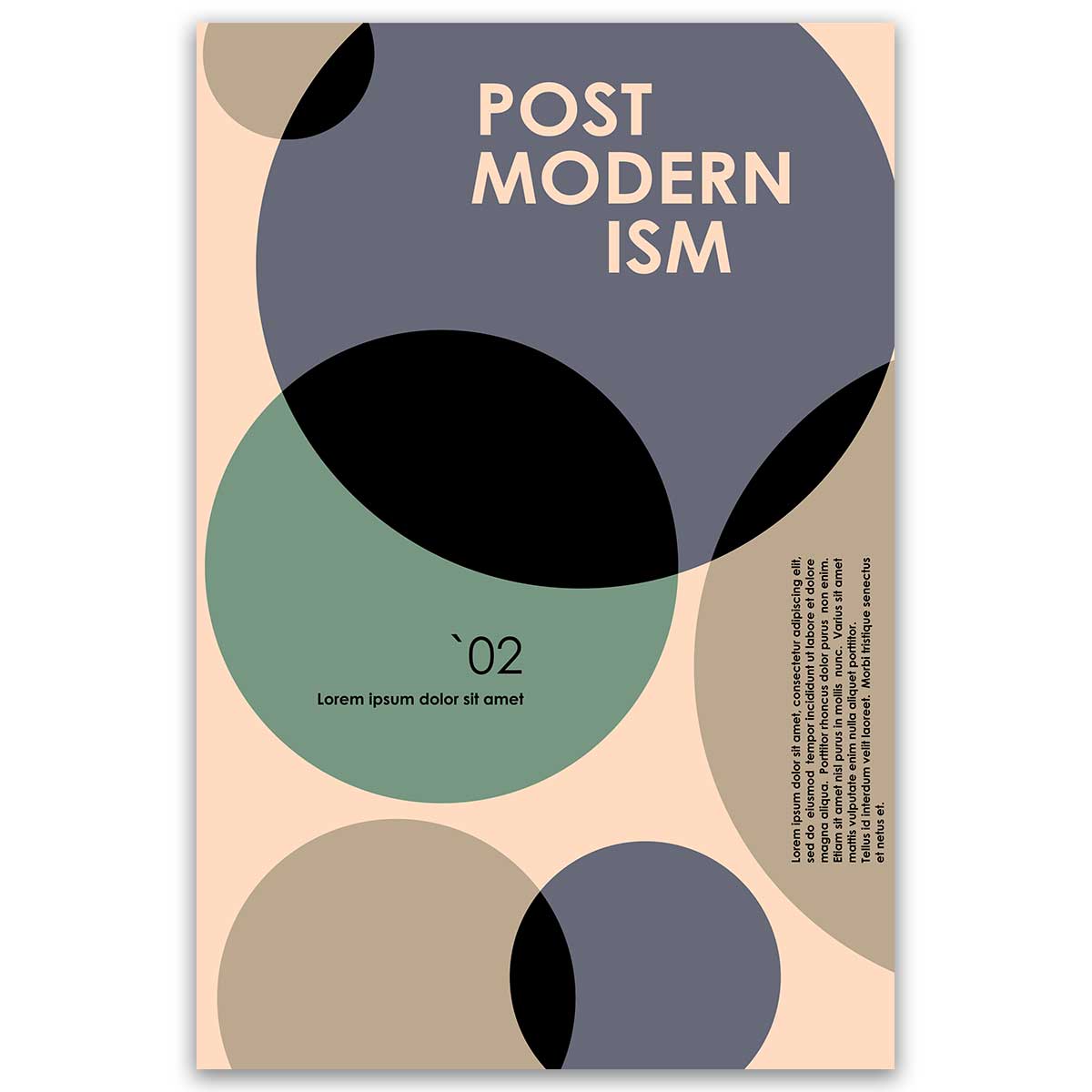 Tableau abstrait postmodernisme formes géométriques, HEXOA