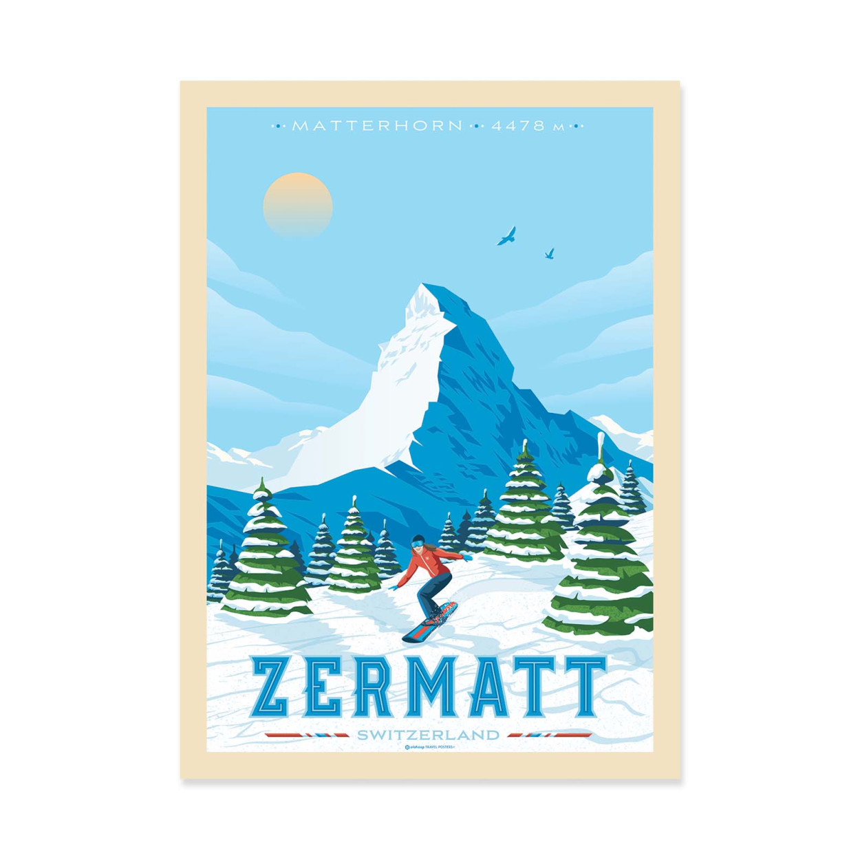 Affiche d'art - Zermatt - Olahoop Travel Posters, WALL EDITIONS