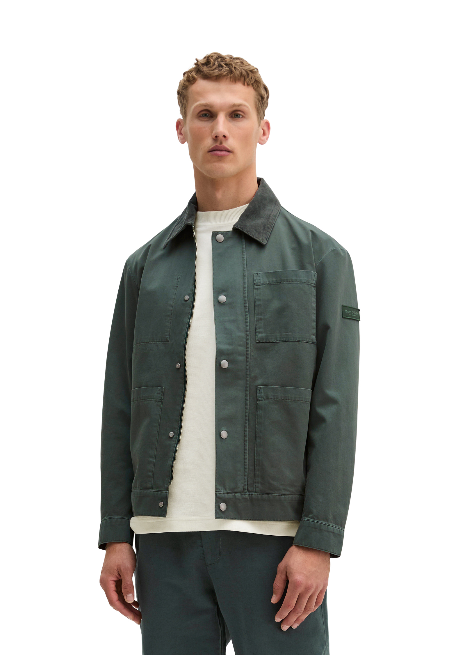 Veste regular avec col en velours côtelé, MARC O'POLO