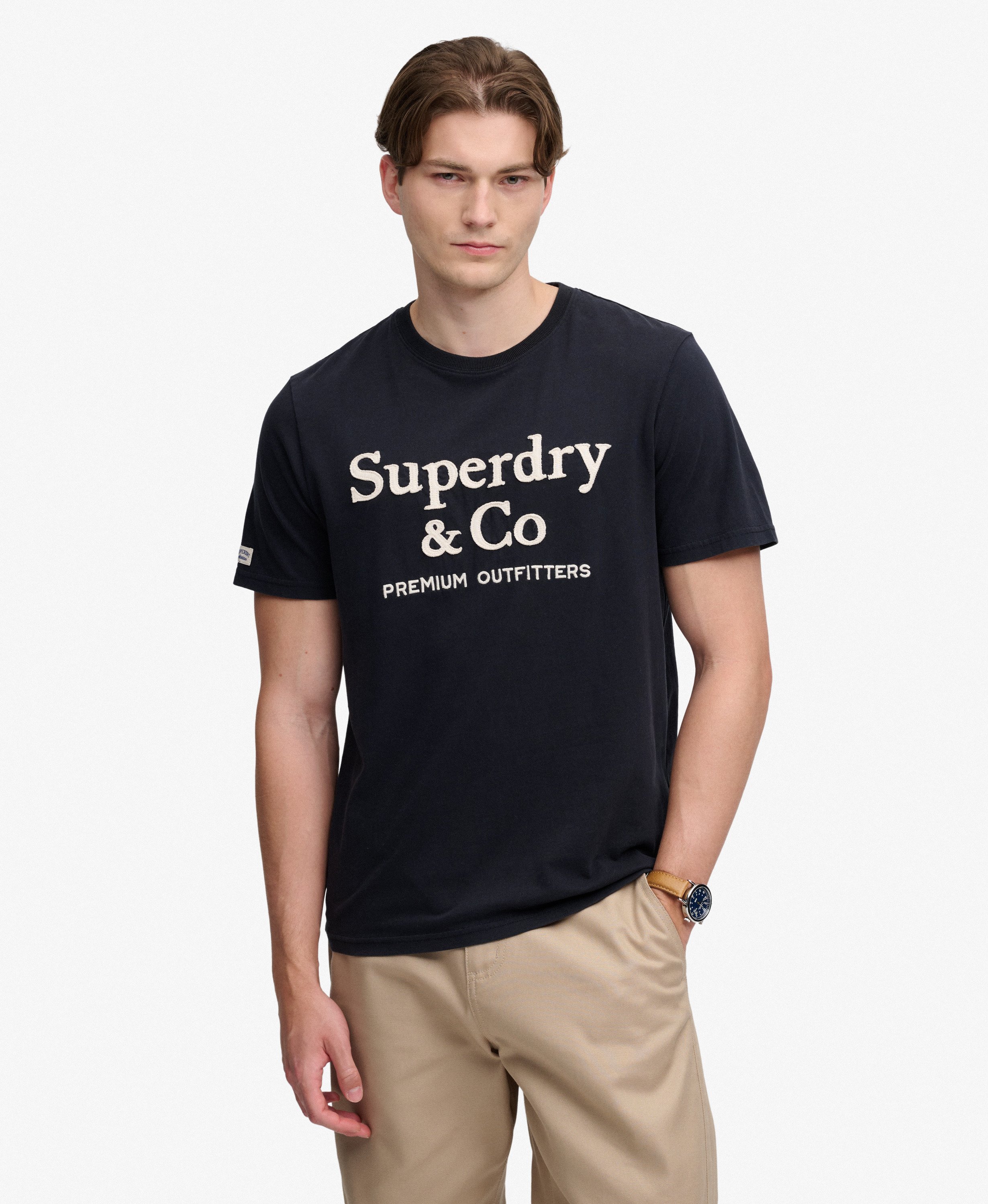 T-shirt Company Logo Coupe Décontractée, SUPERDRY