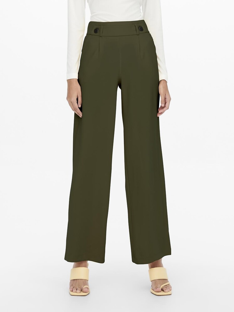 Pantalon large, taille haute