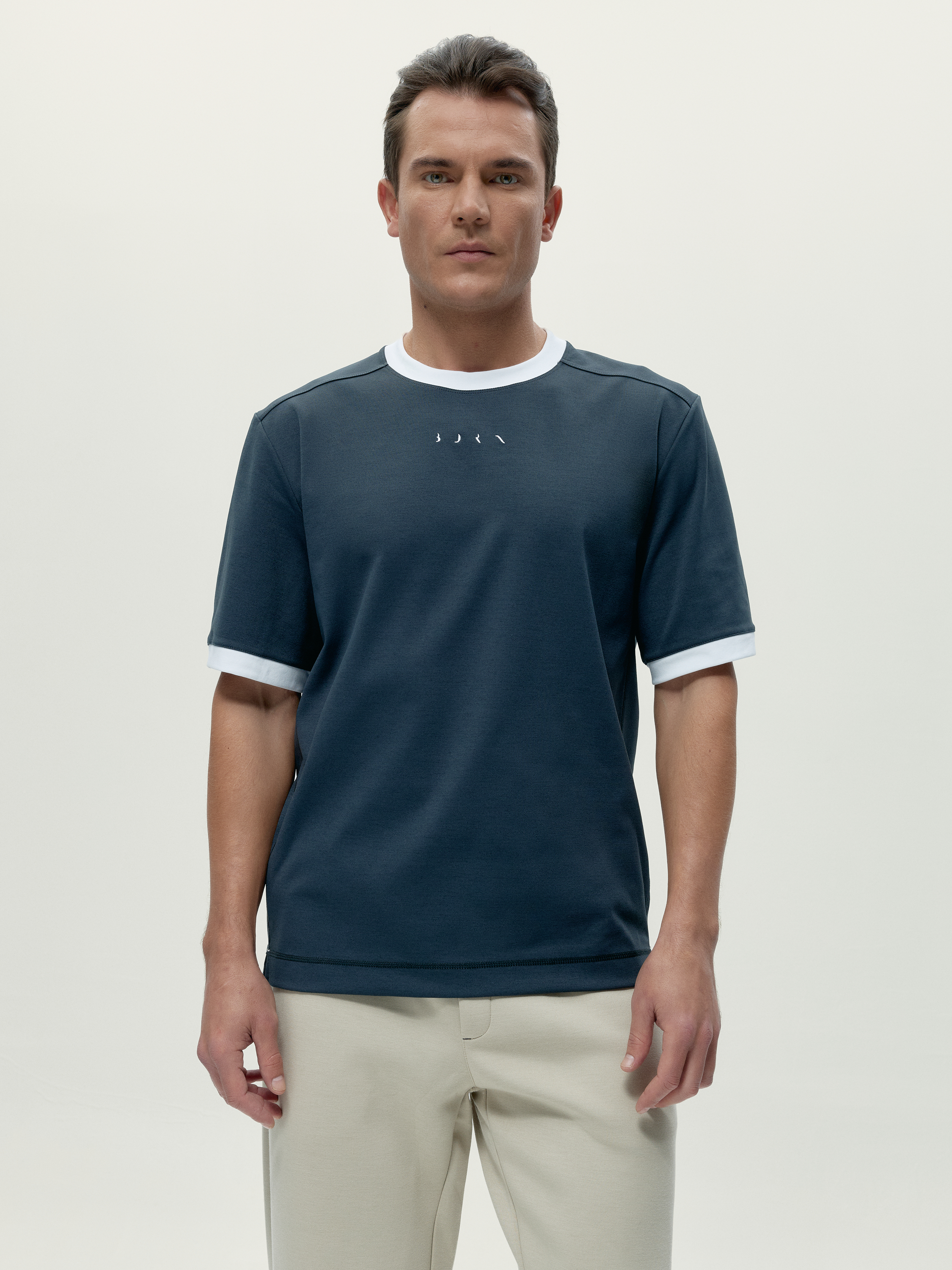 T-shirt de sport homme Layer Manches courtes coupe oversize, BORN