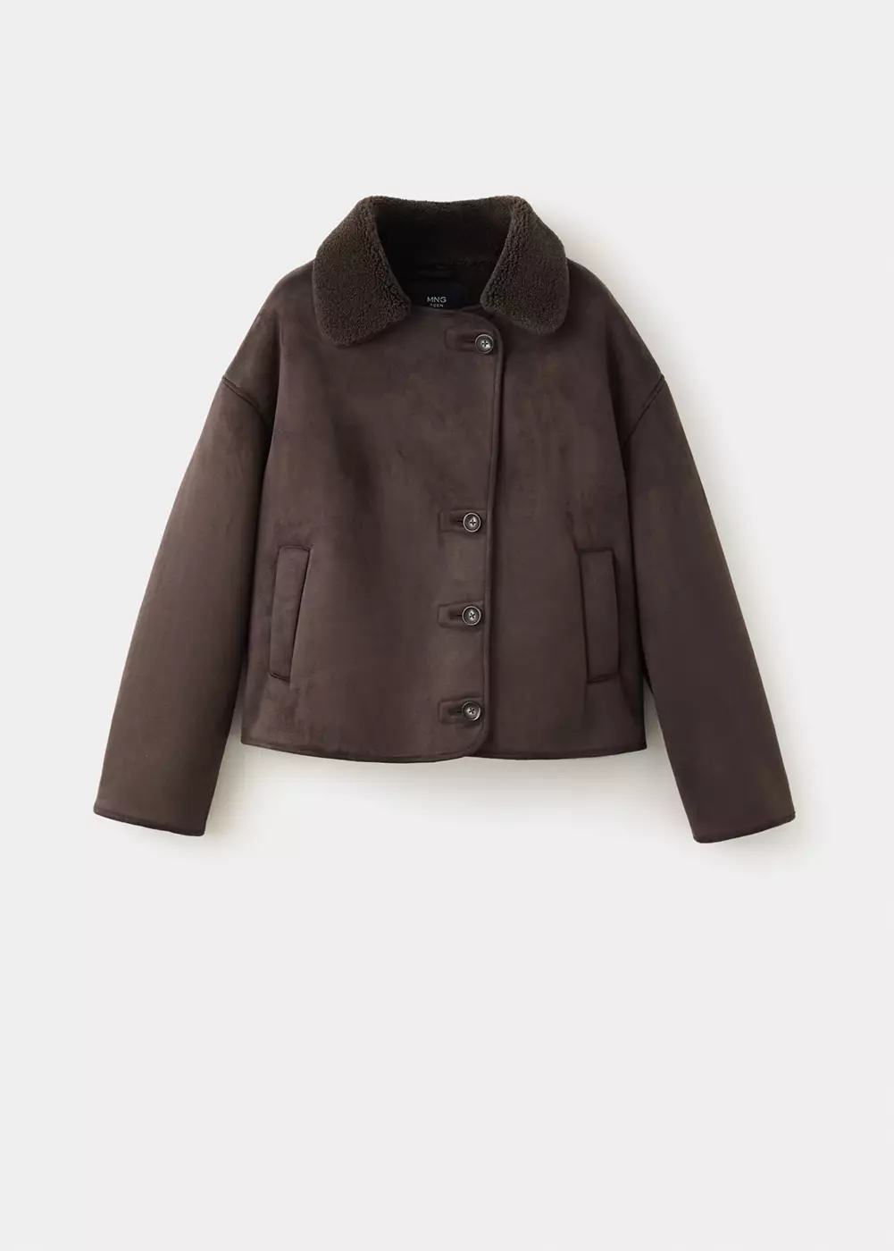 Manteau suédine en imitation mouton, MANGO TEEN