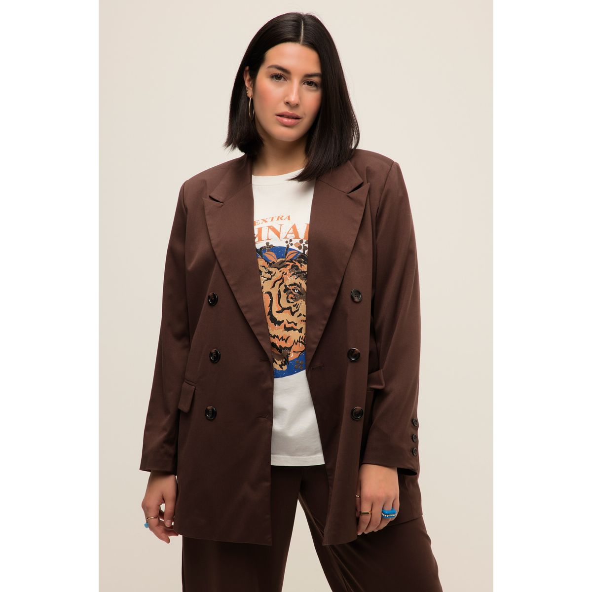 Blazer marron foncé sale femme
