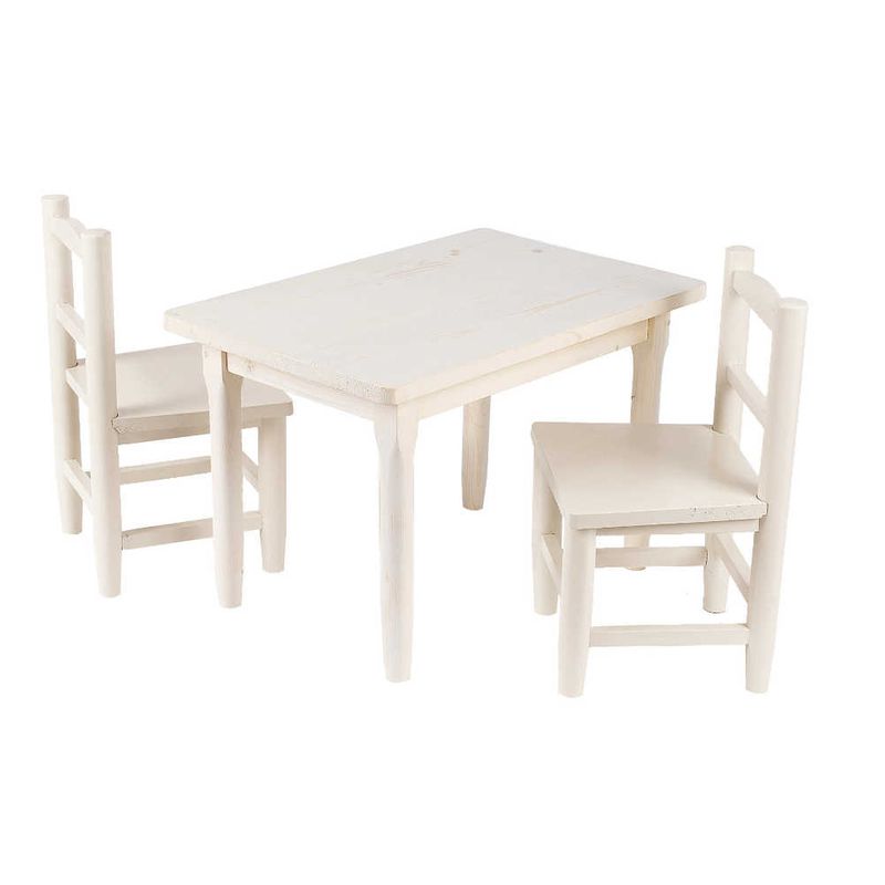 Salon Enfant 1 Table 2 Chaises En Pin Blanchi Couleur Naturel Aubry Gaspard La Redoute