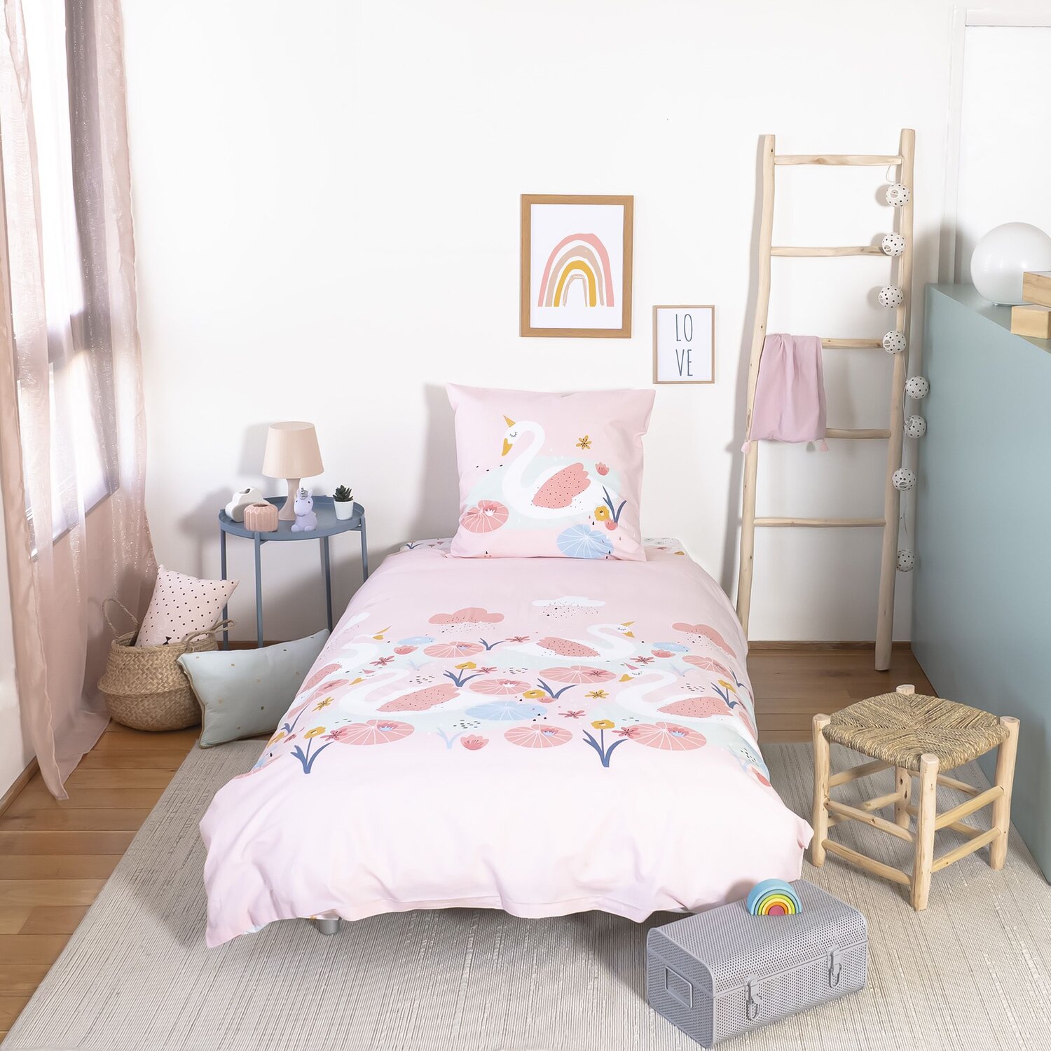 Parure de lit enfant coton, CLARA, C DESIGN HOME TEXTILE