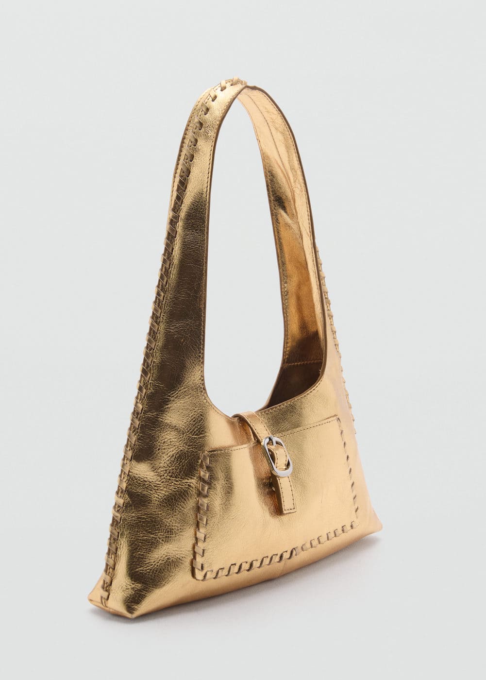 Sac cuir metallise Mango La Redoute