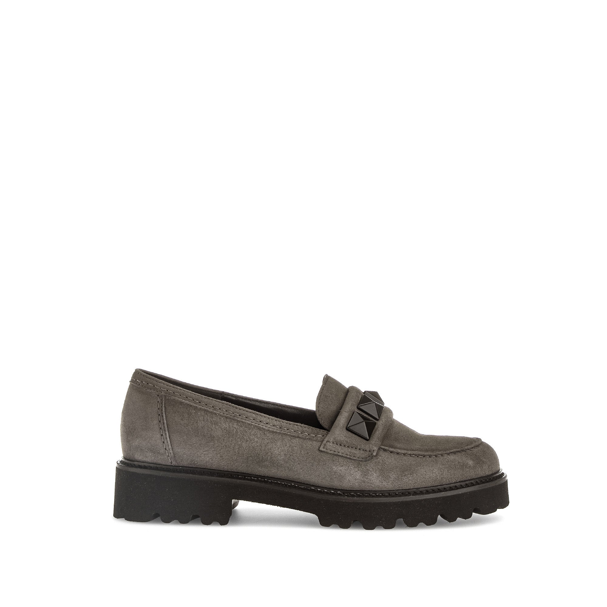 Mocassins en velours à talon décroché, GABOR