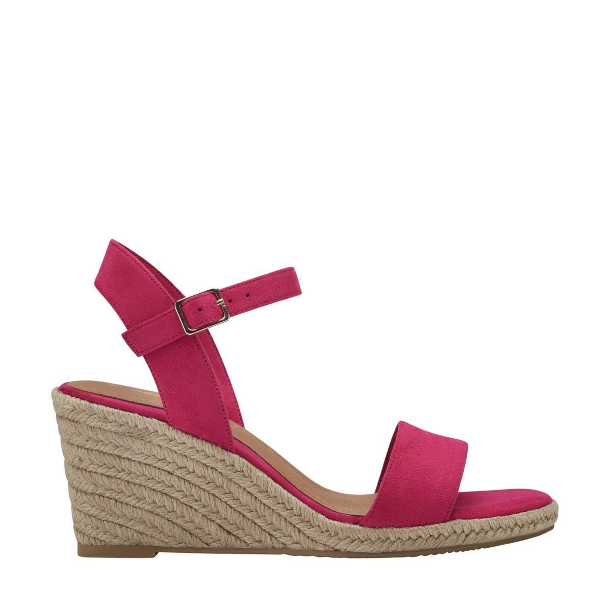 Sandales compensées hot sale rose poudré