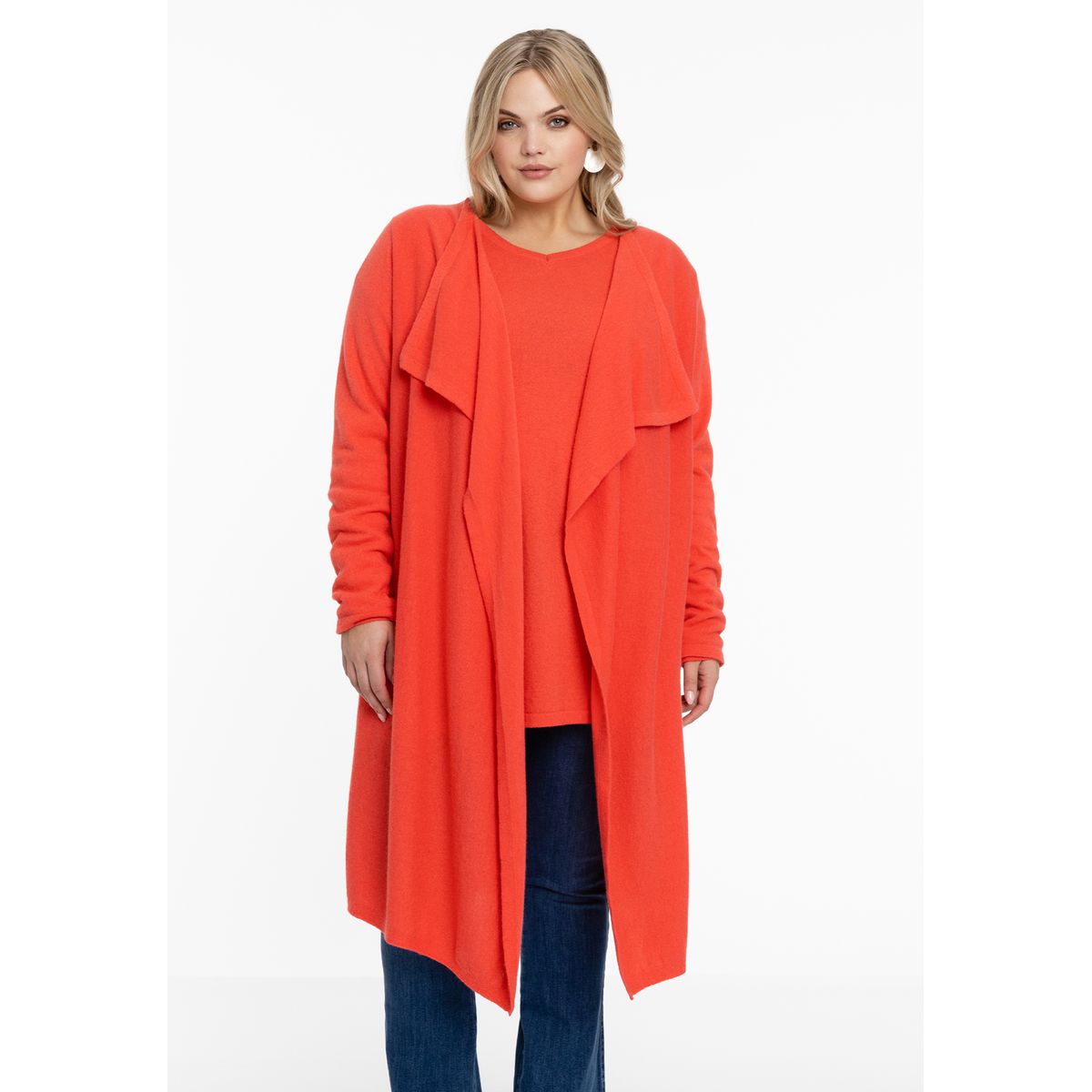 Gilet long orange femme deals