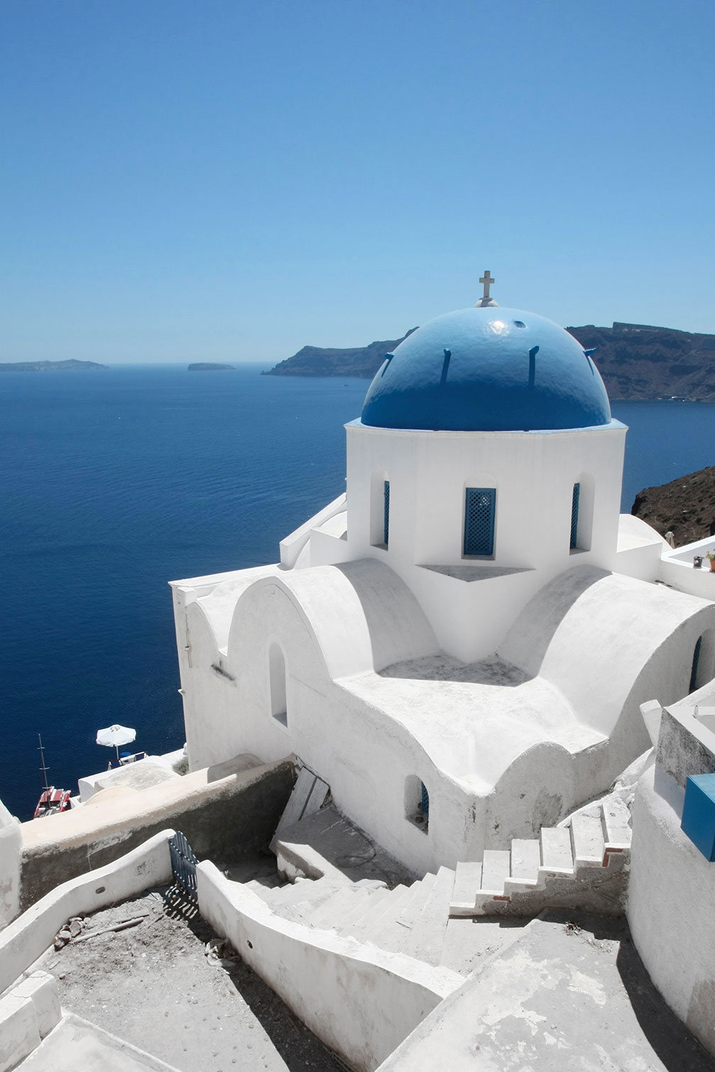 Tableau dôme bleu santorin, HEXOA