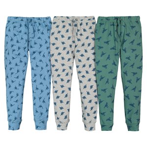 Lot de 3 pantalons de pyjama imprimés dinosaures LA REDOUTE COLLECTIONS image
