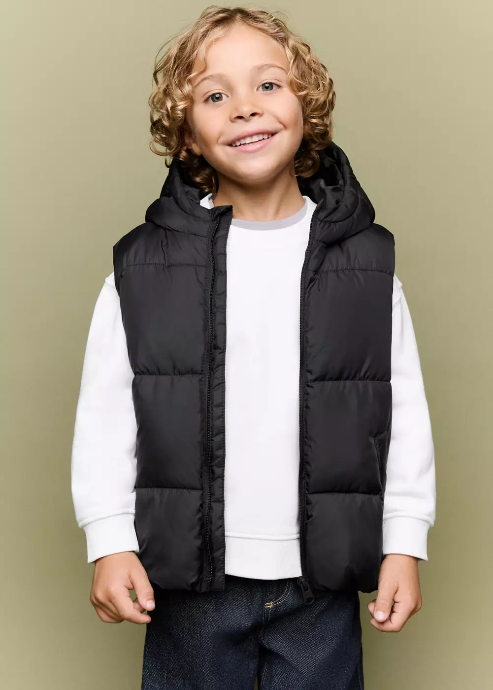 Gilet matelassé à capuche, MANGO BABY