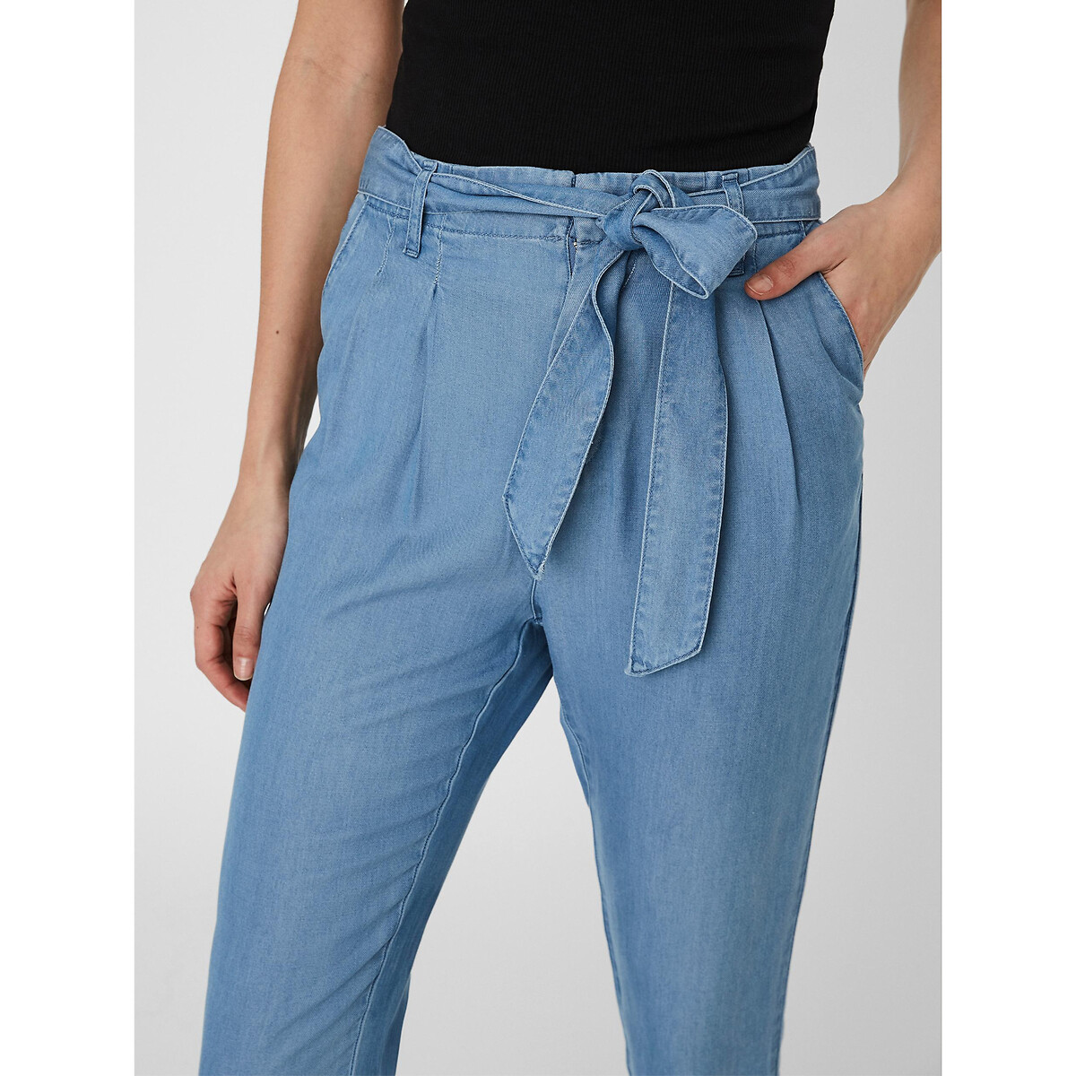 Royal blue paper bag pants deals