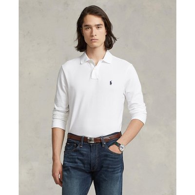 Cotton Slim Polo Shirt with Long Sleeves POLO RALPH LAUREN