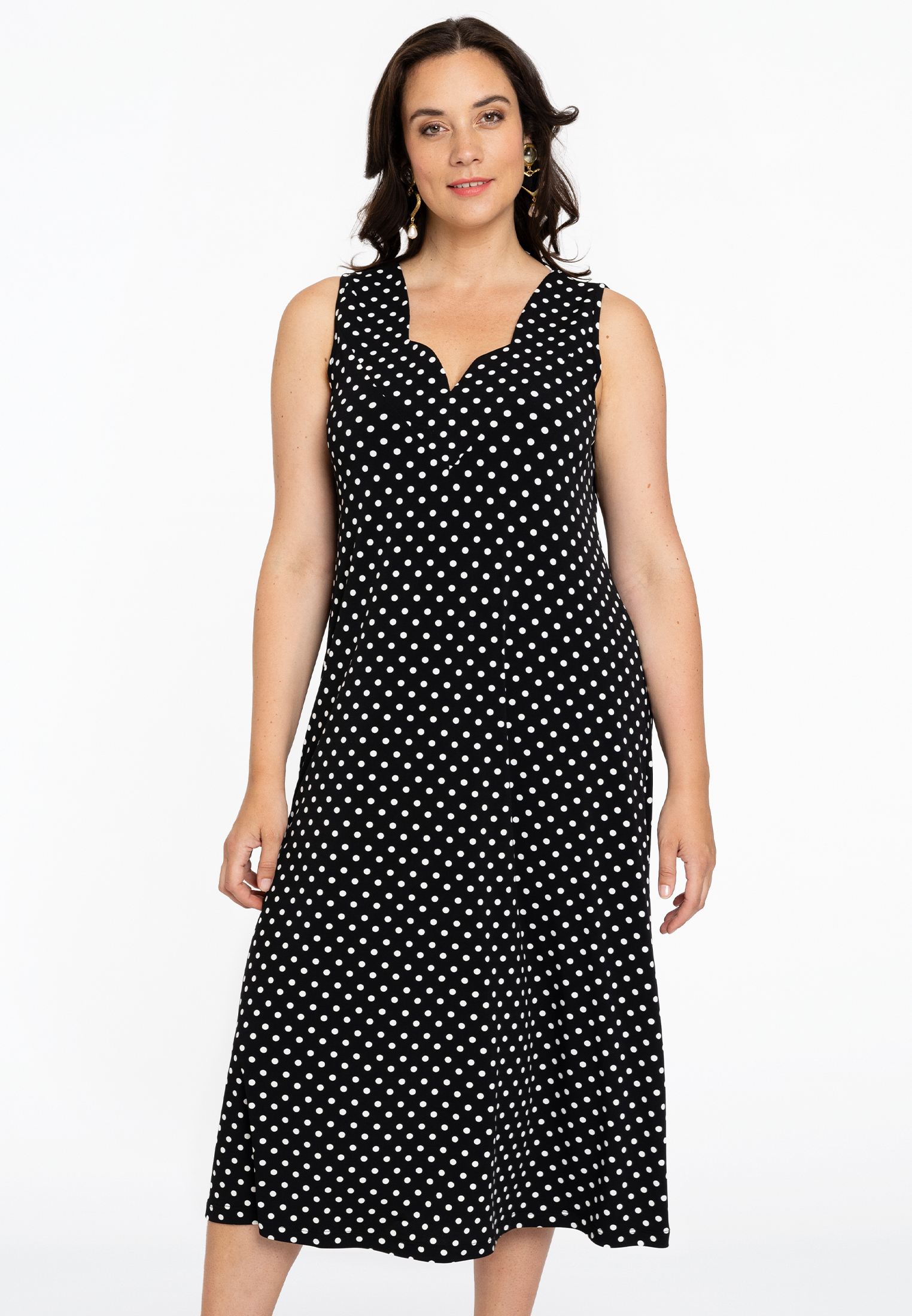 Robe avec imprimé à pois, YOEK