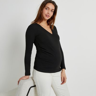 T-shirt voor zwangerschap en borstvoeding, wikkelmodel LA REDOUTE COLLECTIONS