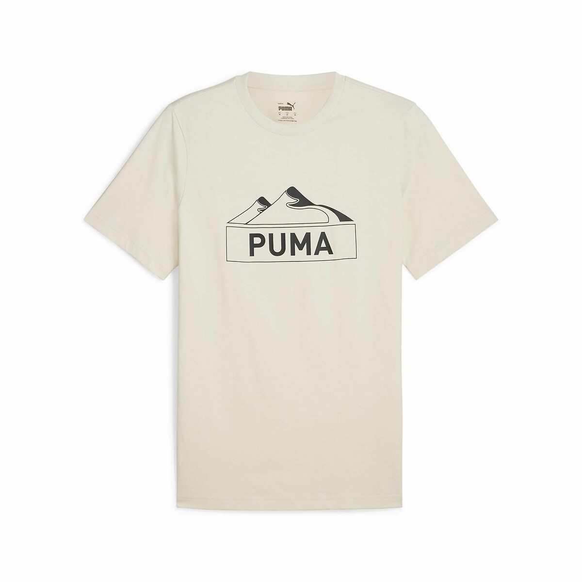 T shirt manches courtes avec gros logo beige Puma La Redoute