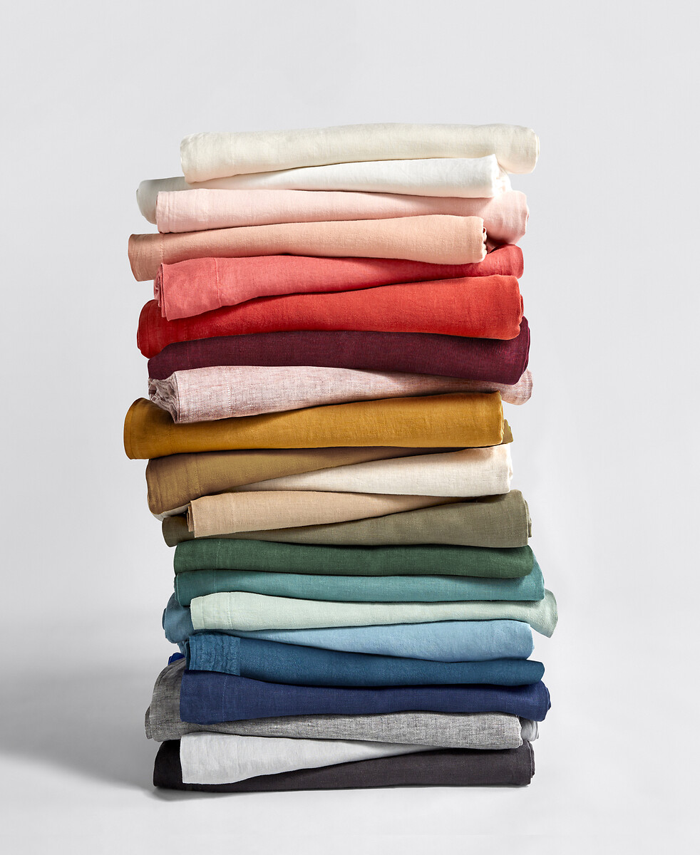 Linot plain 100% washed linen pillowcase La Redoute Interieurs | La Redoute