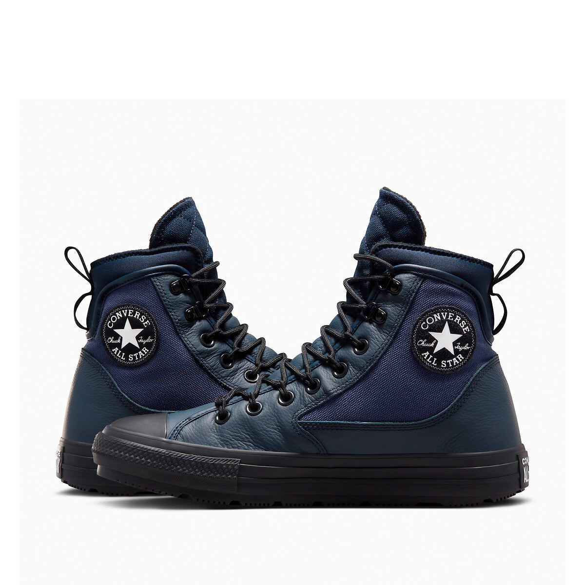 Converse cuir best sale homme bleu marine